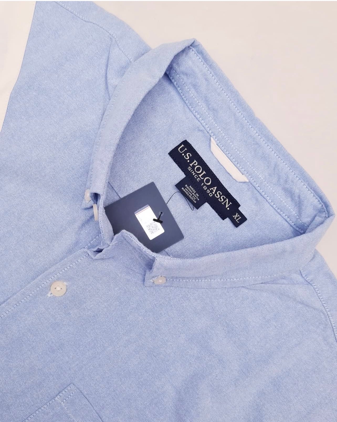US Polo Assn Regular Fit Oxford Cotton Shirt in Blue