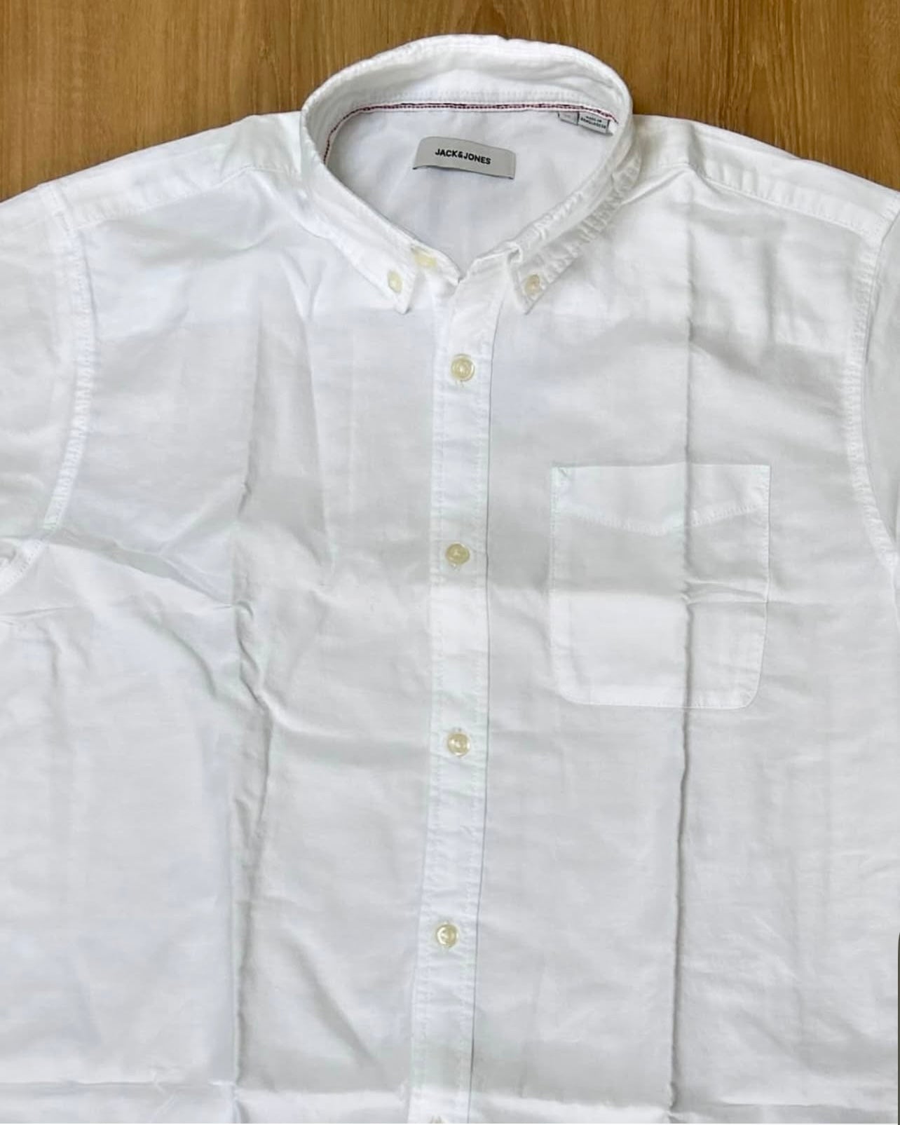 J & J Oxford Cotton Shirt in White