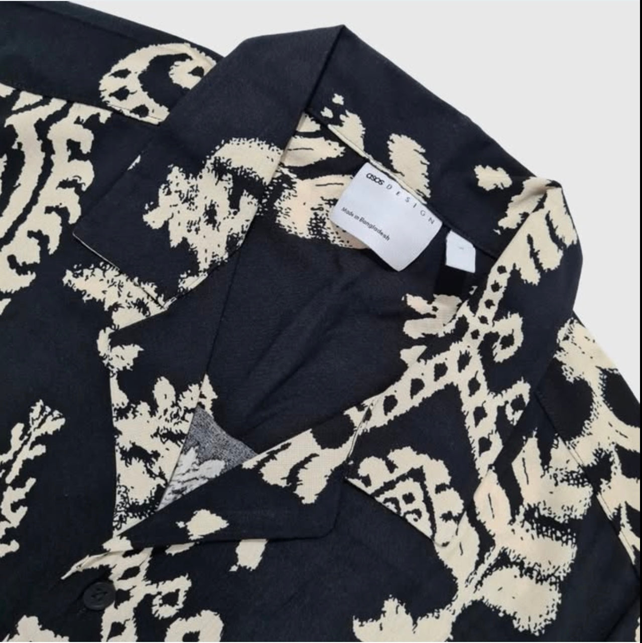 Asos Regular Fit Pattern Short Sleeve Shirt
