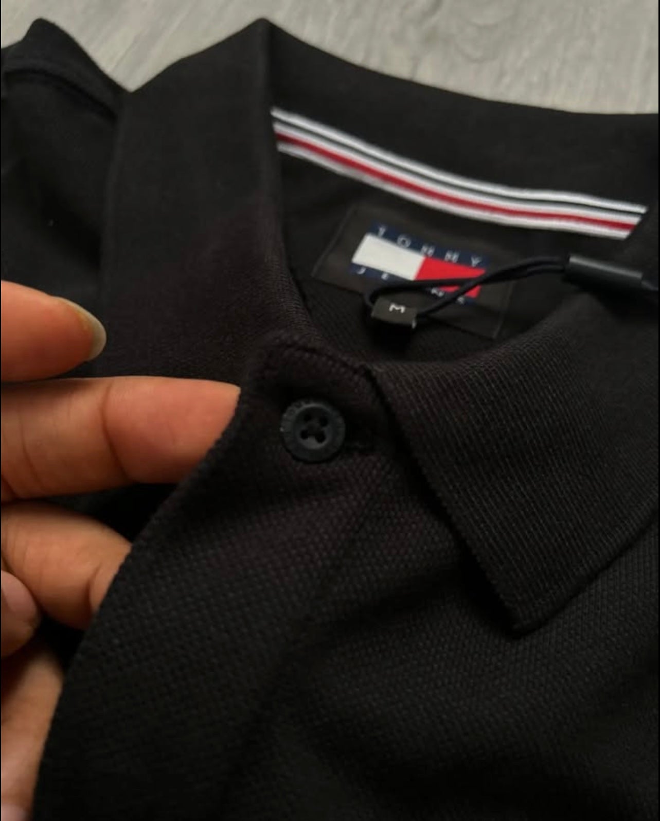Tommy Hilfiger Regular Fit Polo in Black