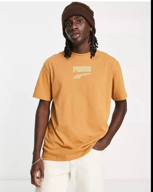 Puma Regular Fit T Shirt in Tan