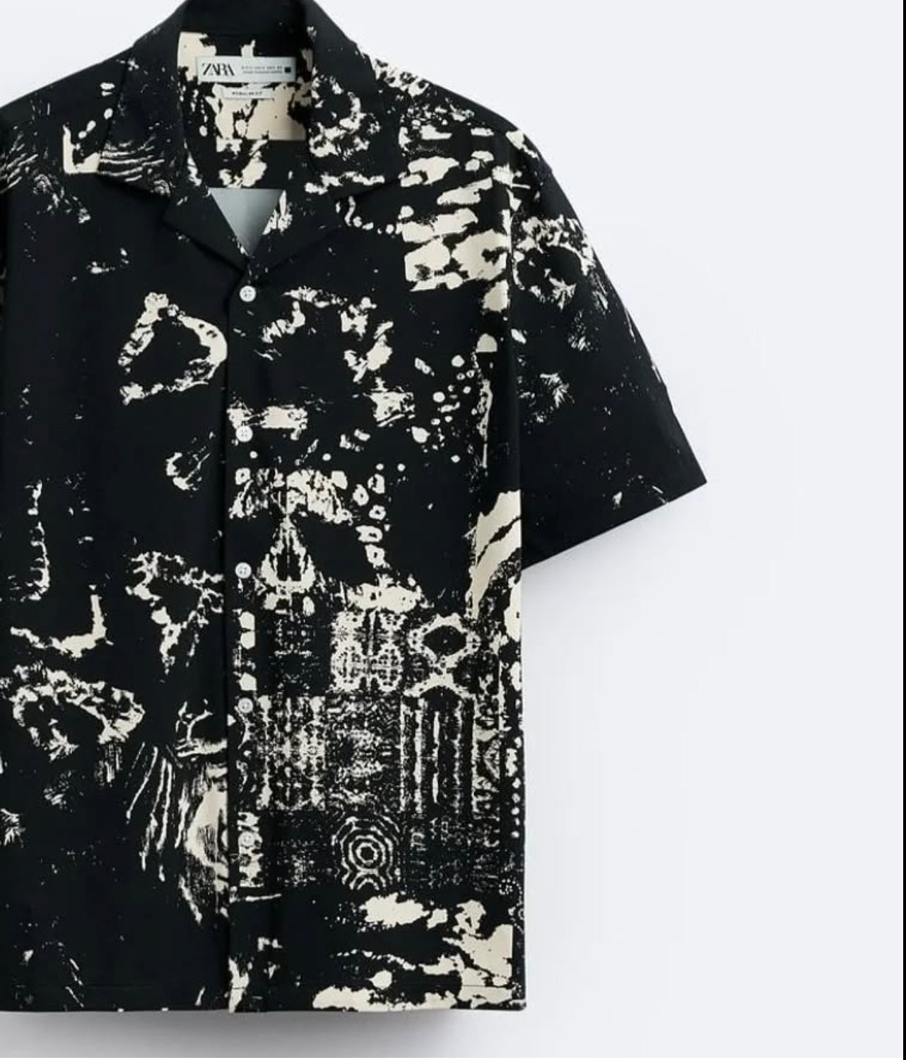 Zara Pattern Shirt in Black