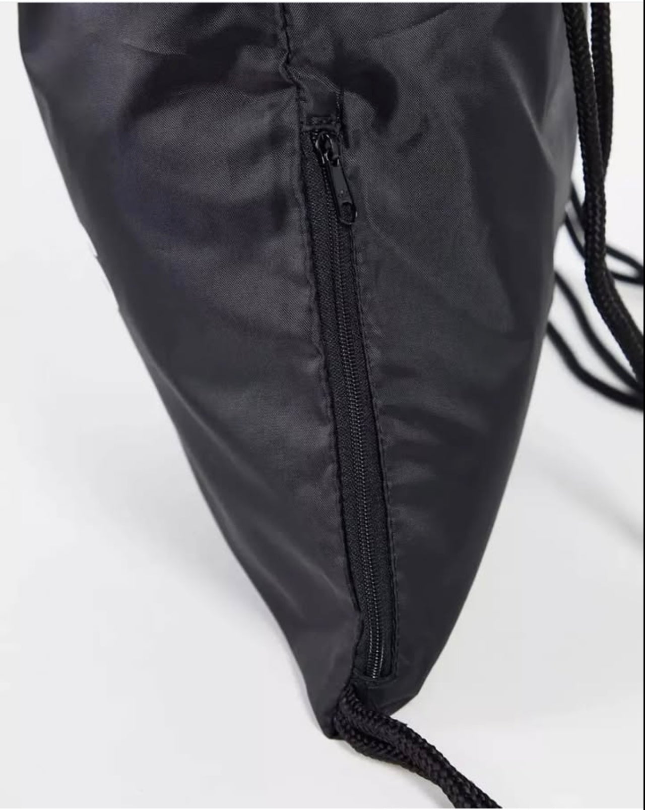 Adidas Drawstring Bag With Large Trefoil Logo in Black