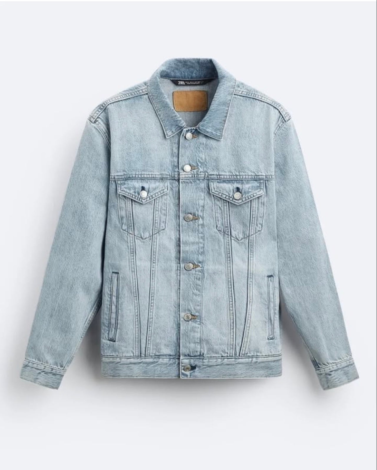 Zara Denim Jacket in Light Blue Wash