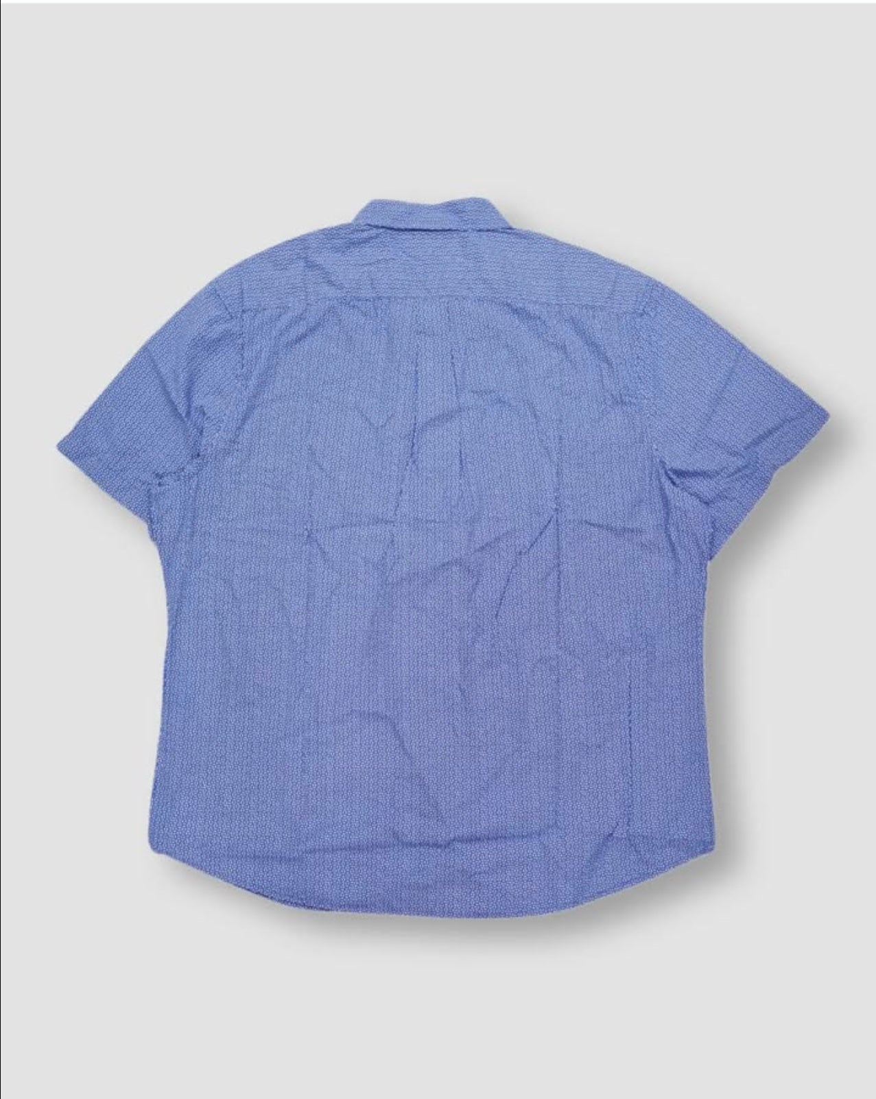 US Polo Assn Regular Fit Blue Pattern Short Sleeve Shirt