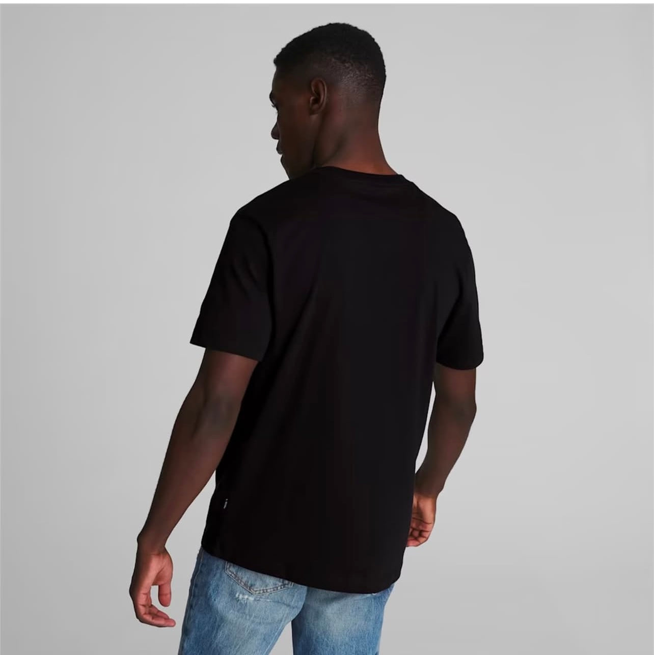 Puma Regular Fit Cotton T shirt in Black