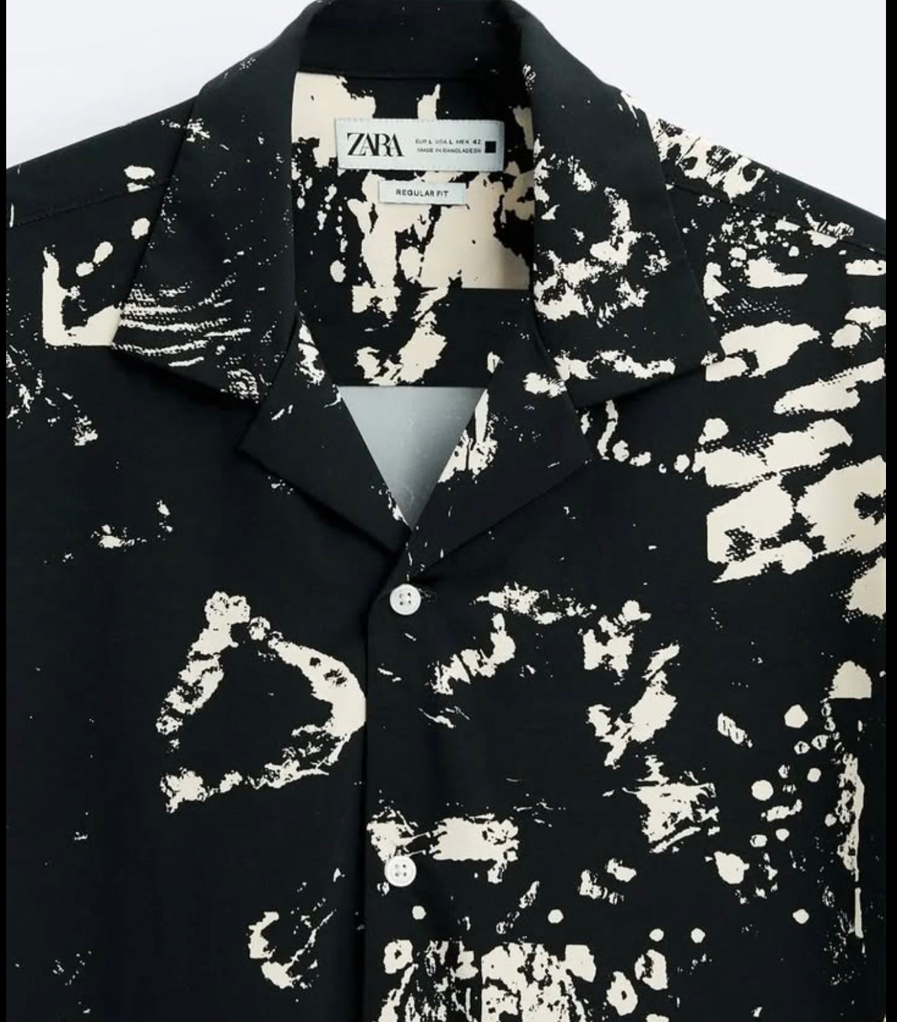 Zara Pattern Shirt in Black