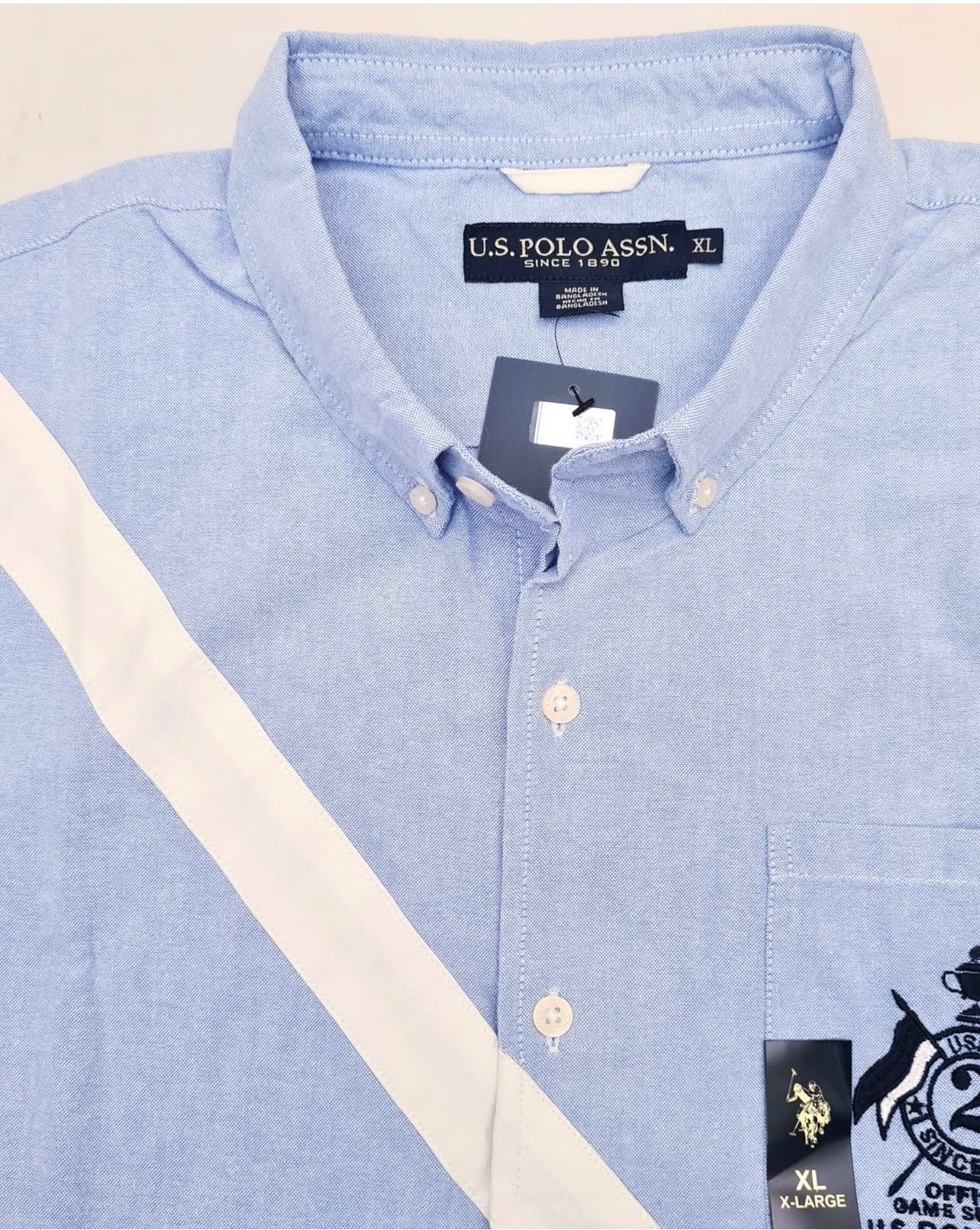 US Polo Assn Regular Fit Oxford Cotton Shirt in Blue