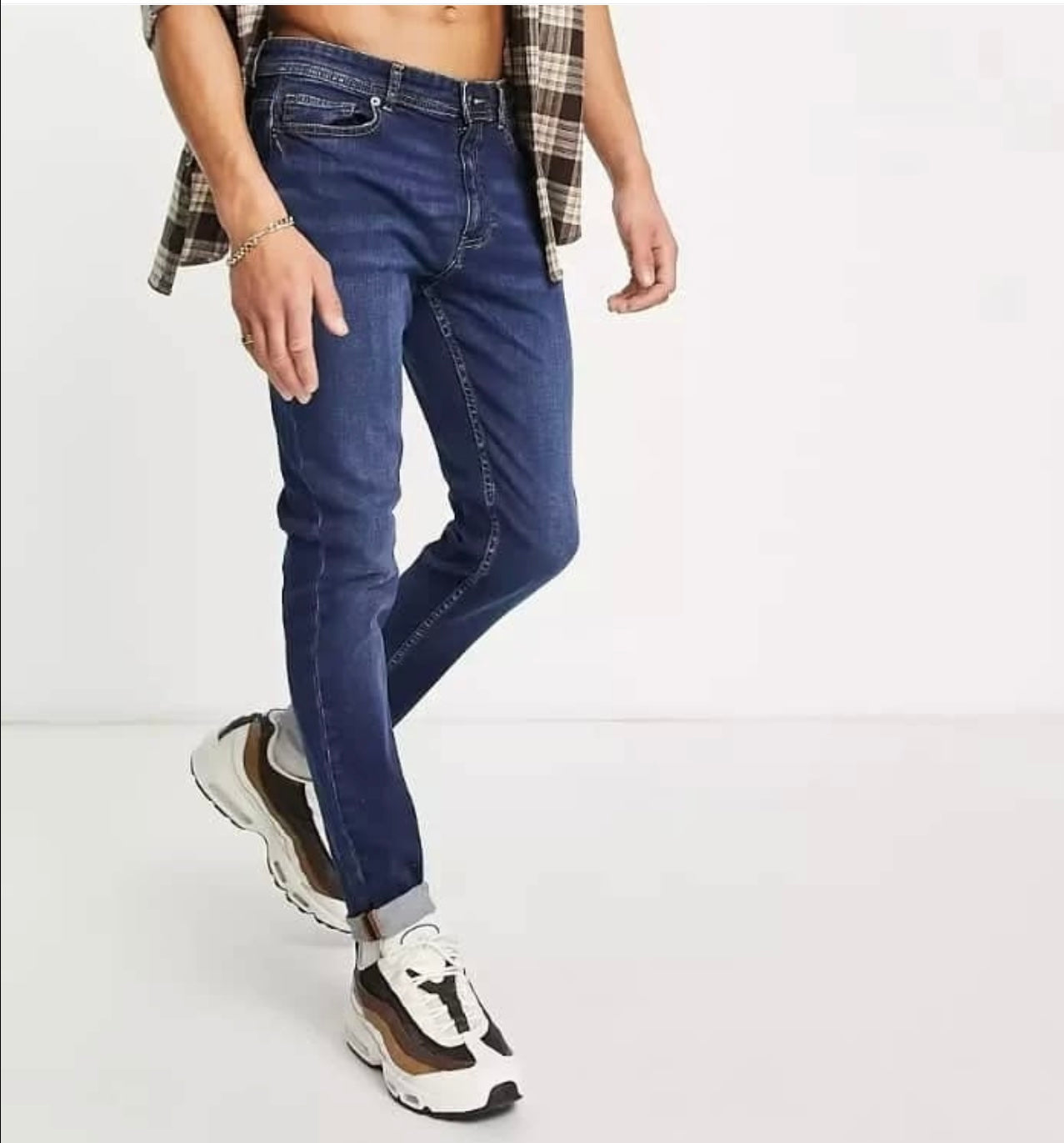 DTT Slim Fit Jeans in Navy