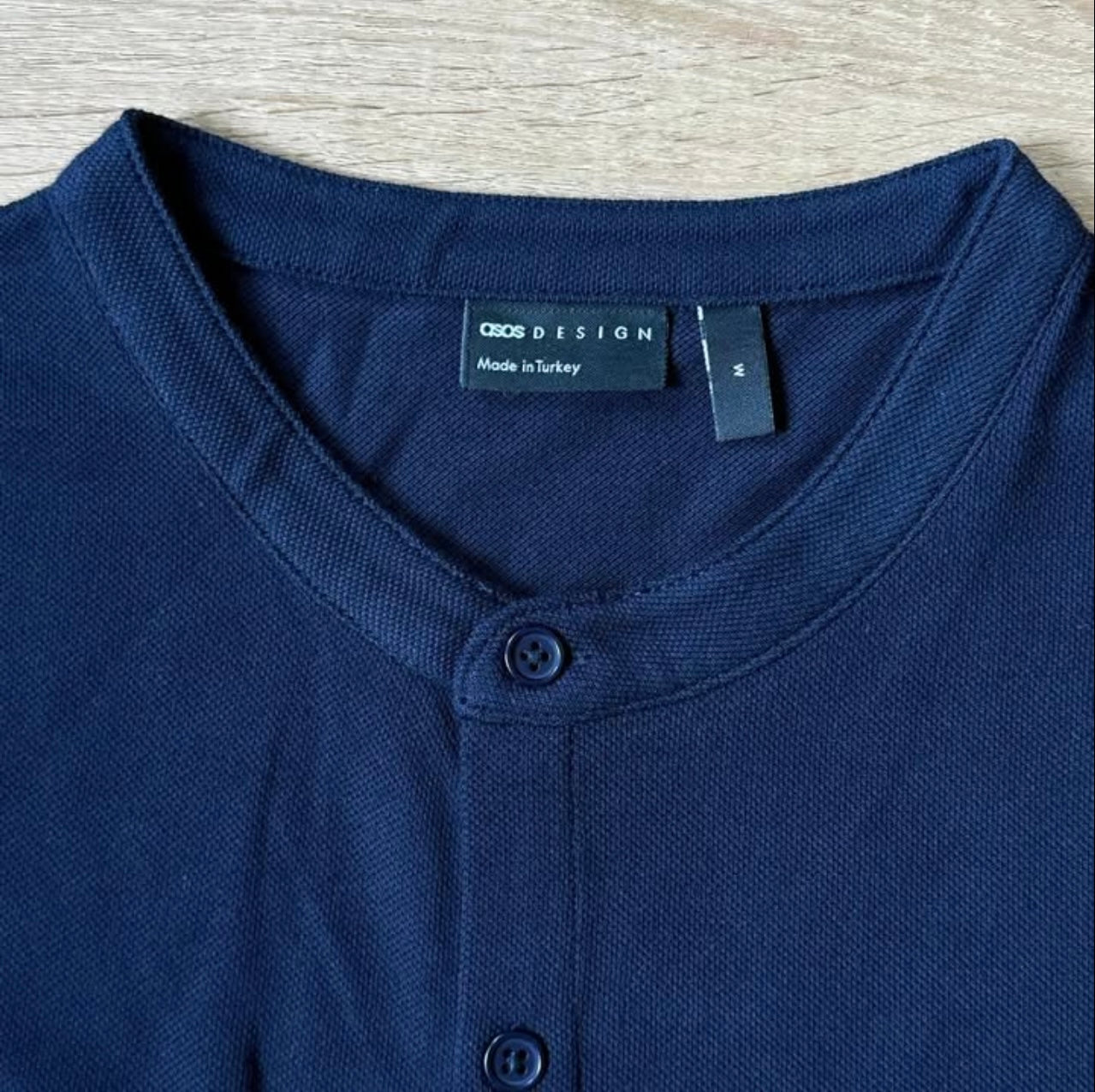 Asos Regular Fit Pique Cotton Short Sleeve Shirt