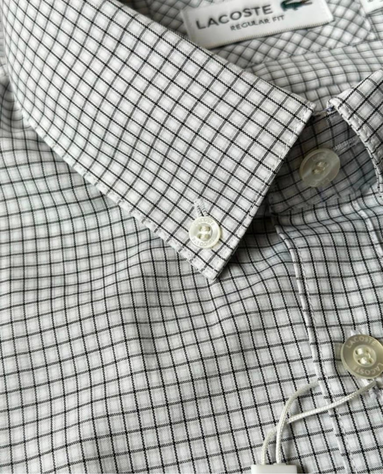 Lacoste Regular Fit Green Check Shirt