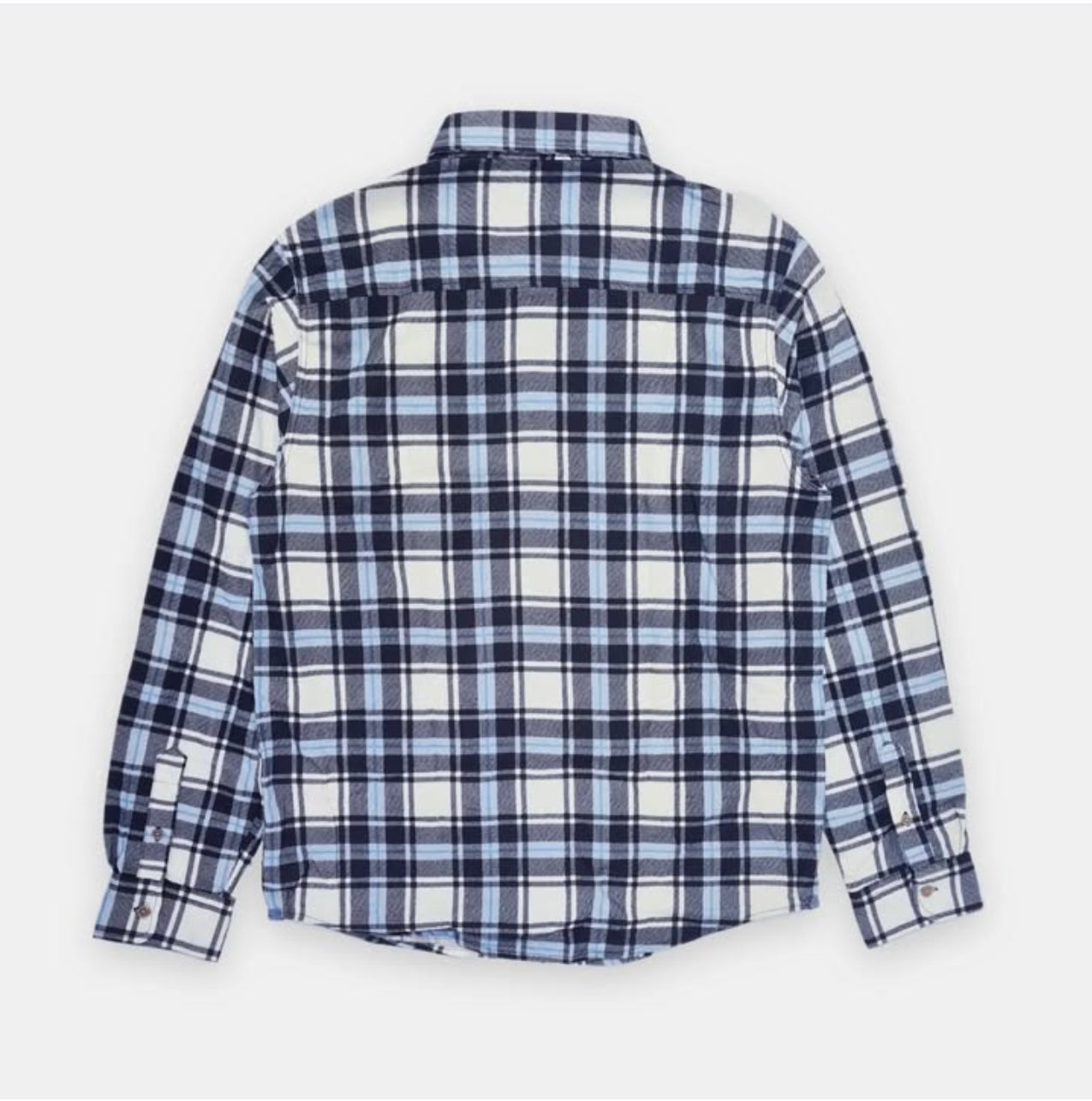 Brave Soul Regular Fit Blue Check Button Cuff Shirt