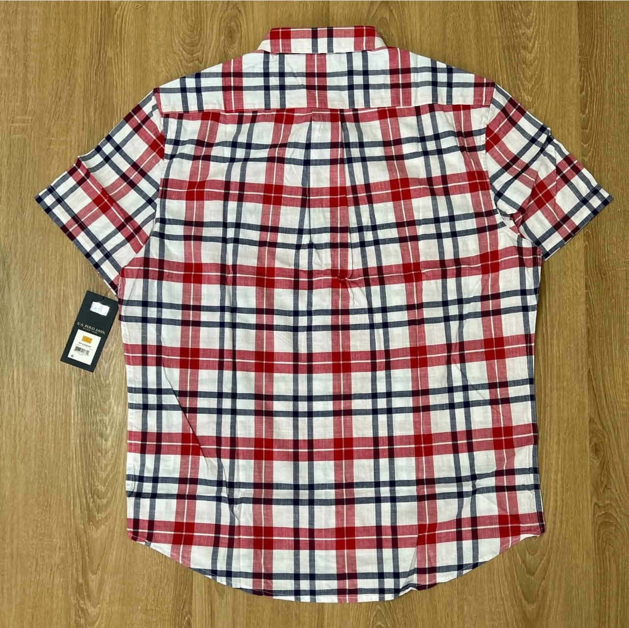 US Polo Assn Regular Fit Linen/Cotton Plaid Shirt