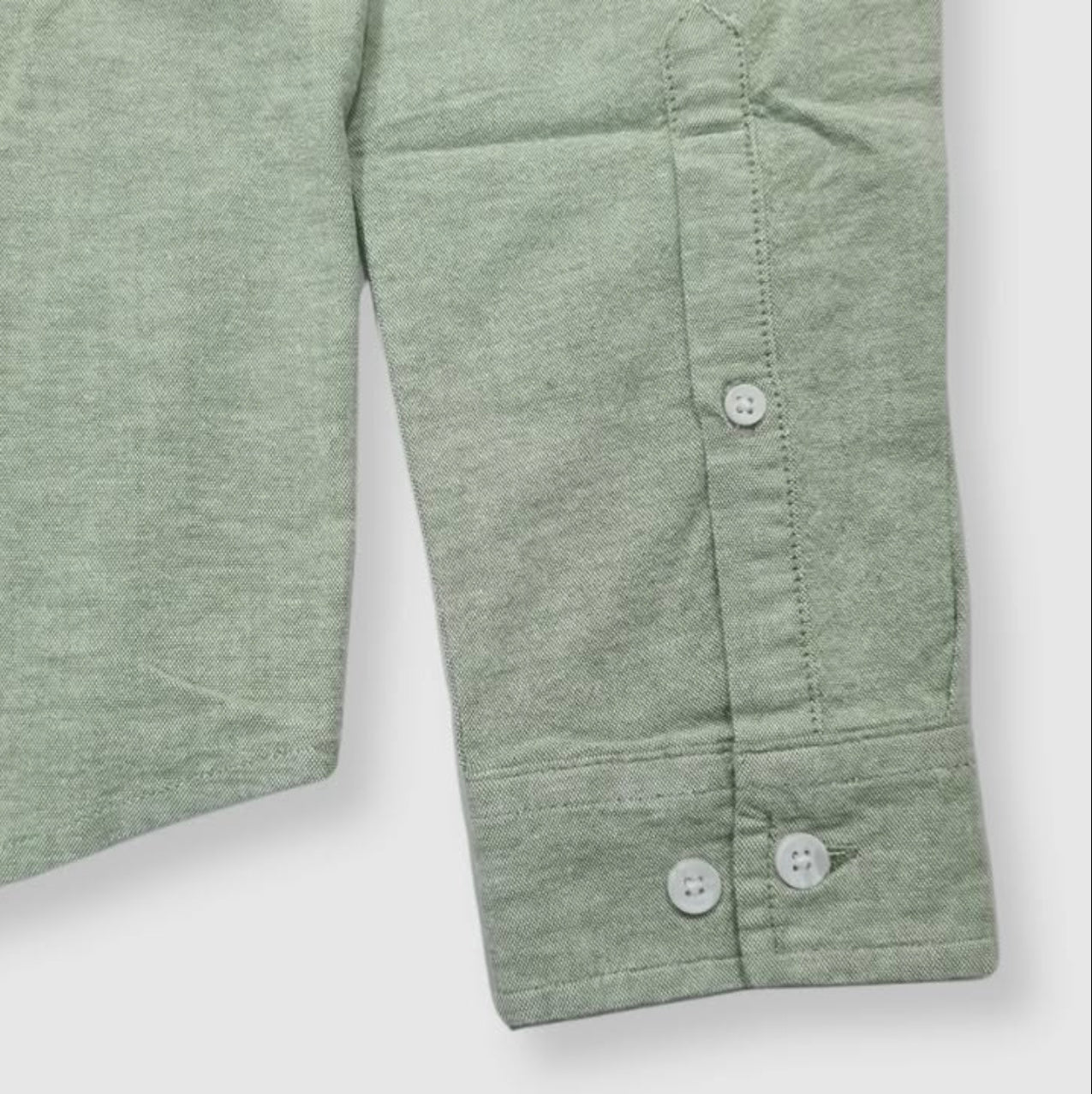 Asos Slim Fit Olive Green Cotton Button Cuff Shirt