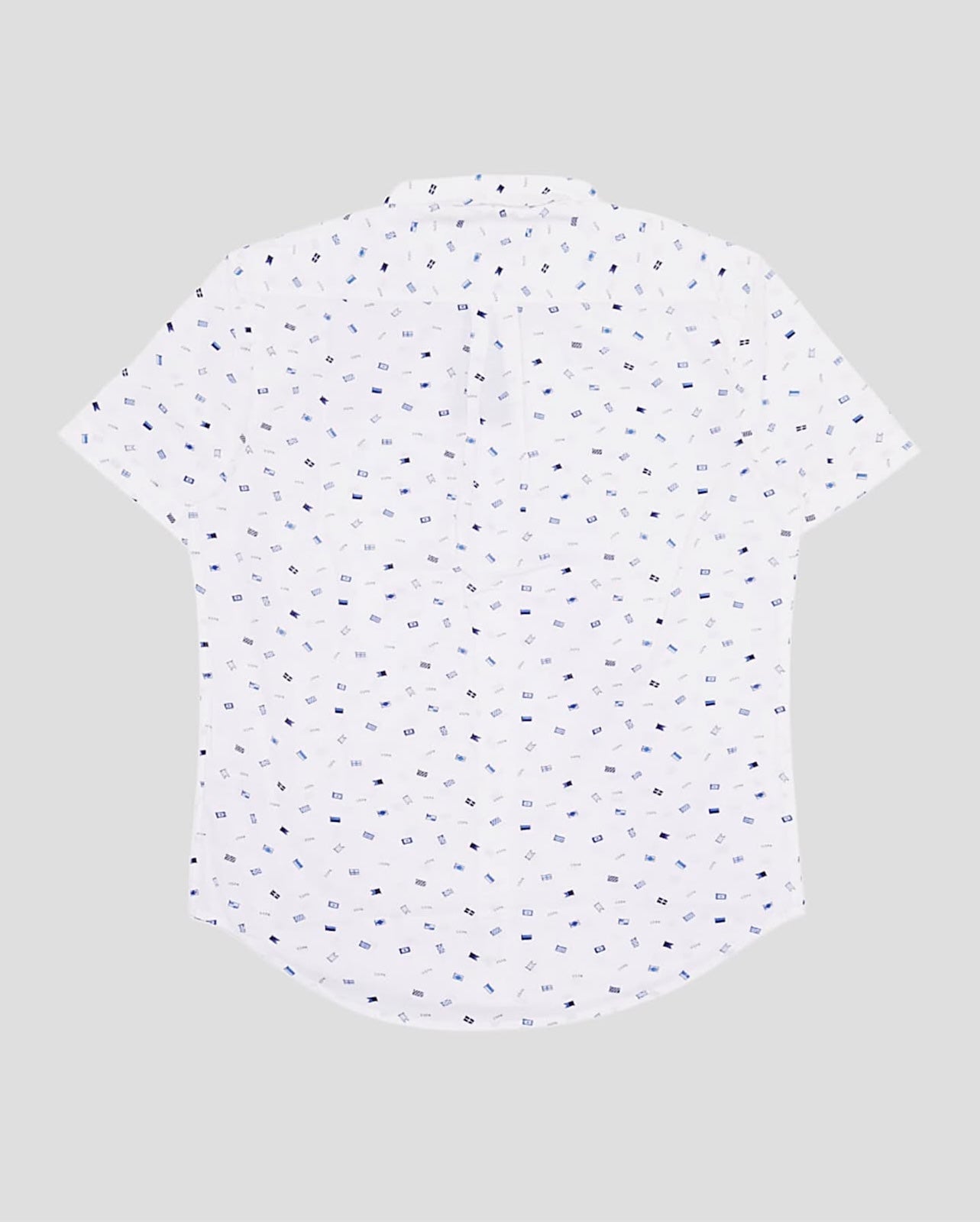 US Polo Assn Cotton White Shirt With All Over Flag Print