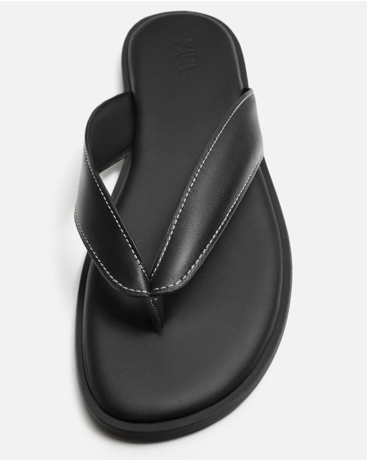Zara Leather Sandal in Black