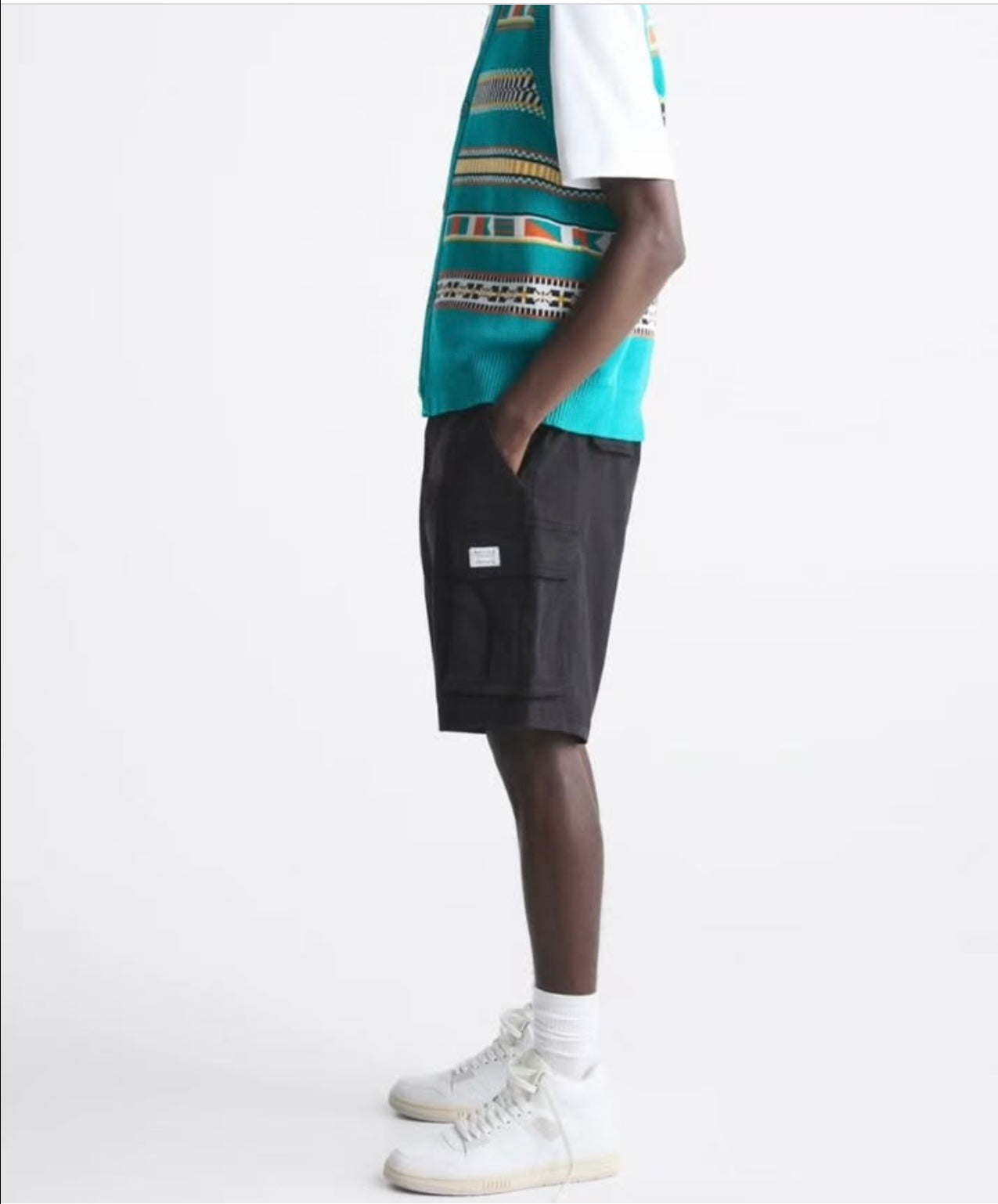 Zara Cargo Shorts in Black