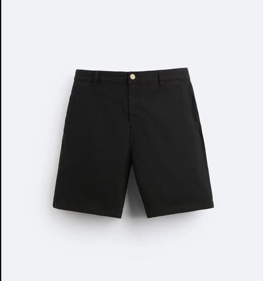 Zara Chinos Shorts in Black