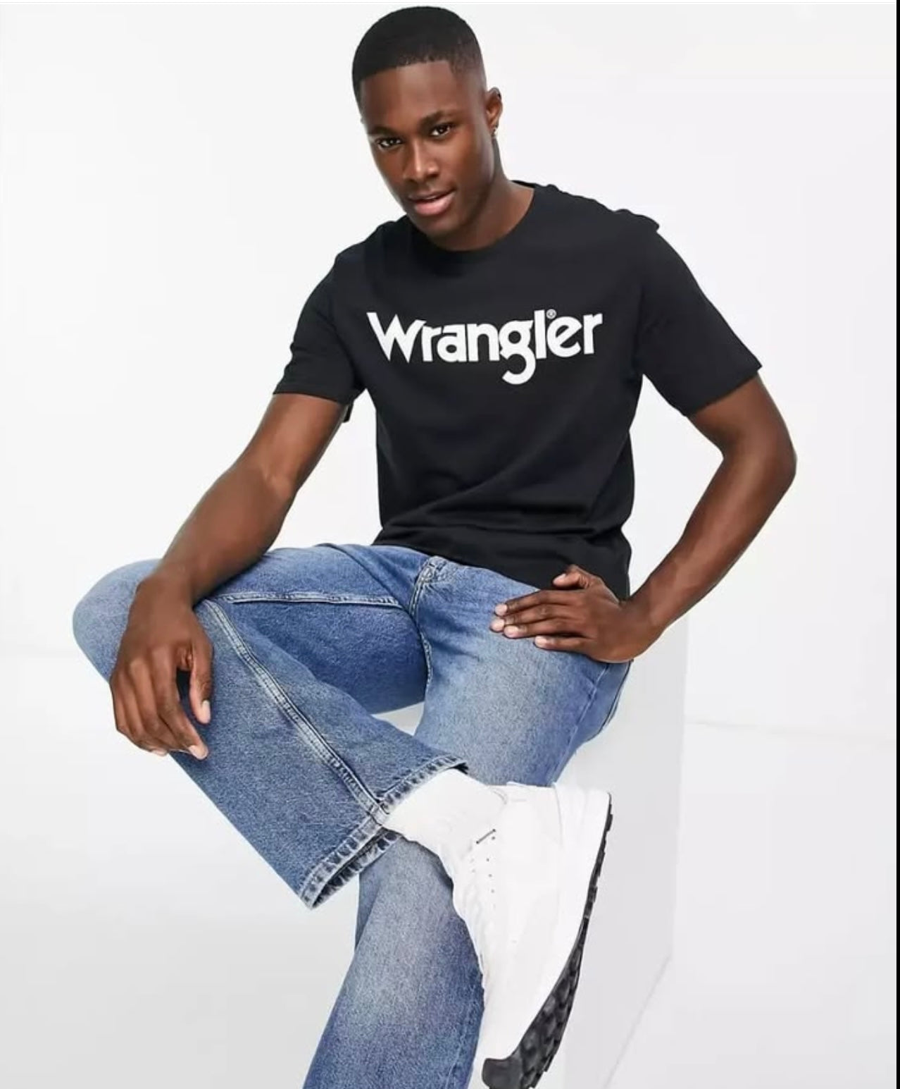Wrangler Regular Fit T Shirt in Black