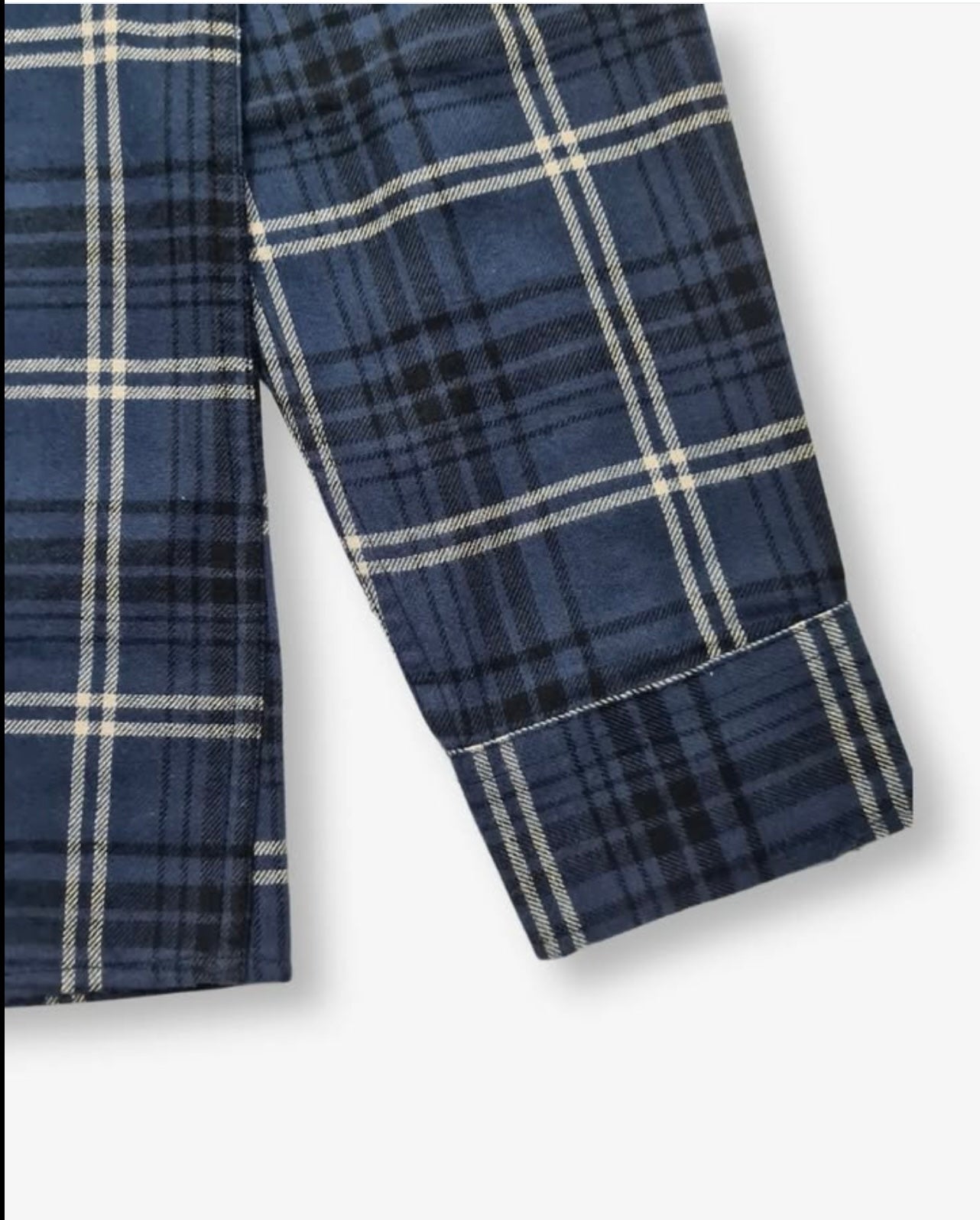 New Look Regular Fit Blue Check Cotton Button Cuff Shirt