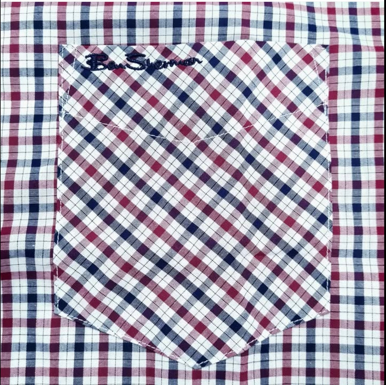 Ben Sherman Regular Fit Check Cotton Button Cuff Shirt