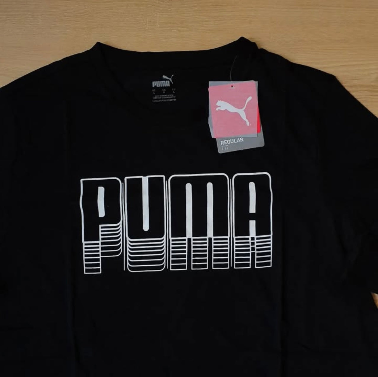 Puma Regular Fit T Shirt in Black
