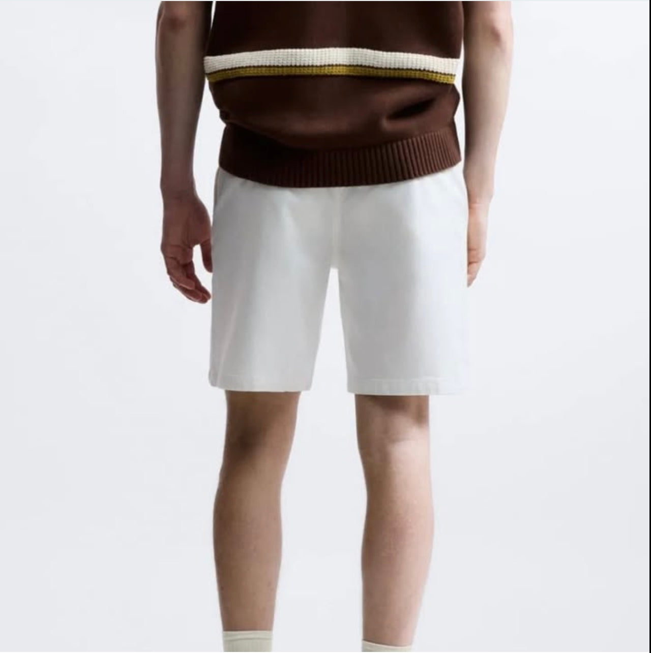 Zara Chinos Shorts in White