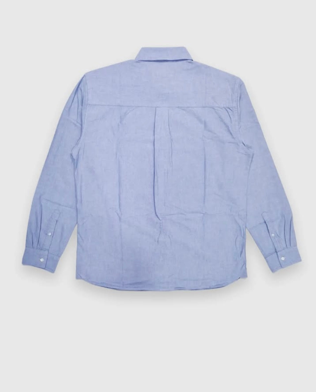 Topman Regular Fit Blue Oxford Cotton Button Cuff Shirt