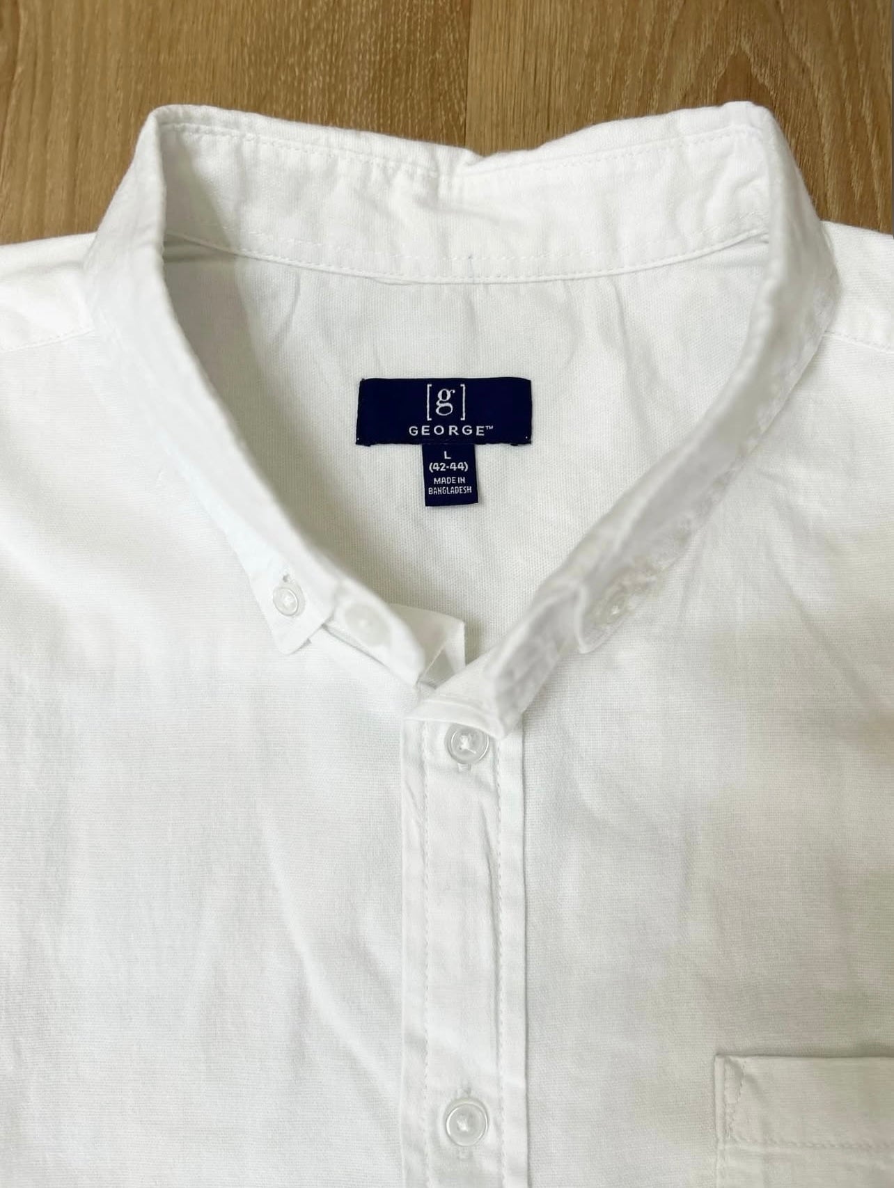 George Regular Fit Oxford Cotton Shirt in White