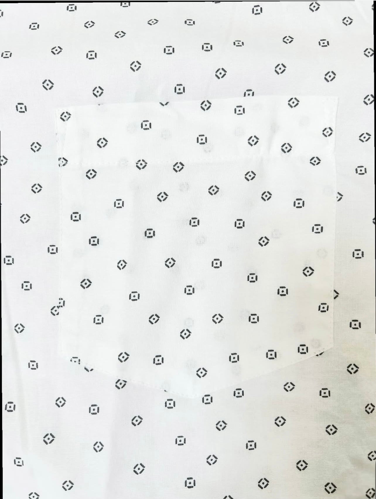 George Regular Fit Oxford Cotton Shirt in White Pattern