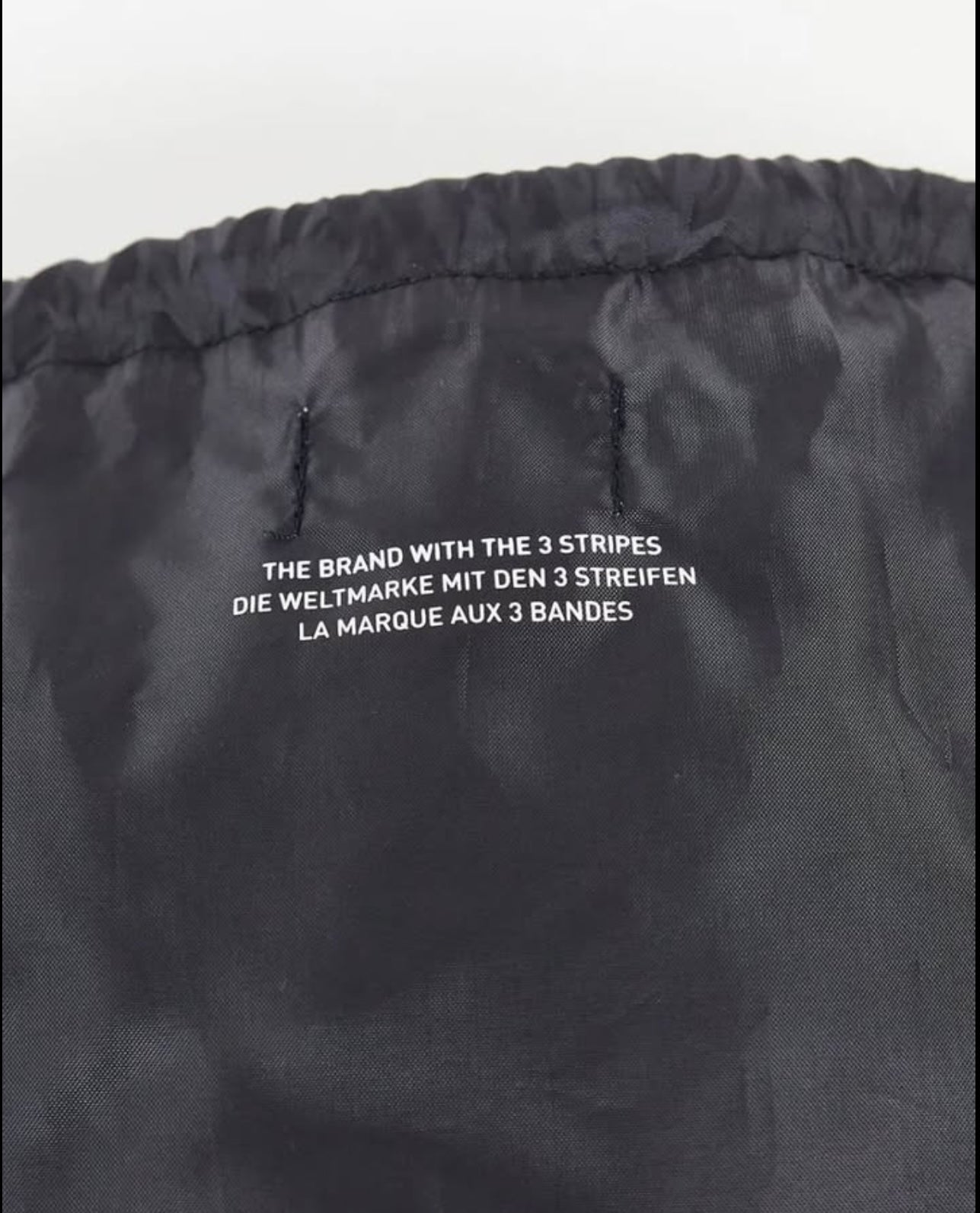 Adidas Drawstring Bag With Large Trefoil Logo in Black