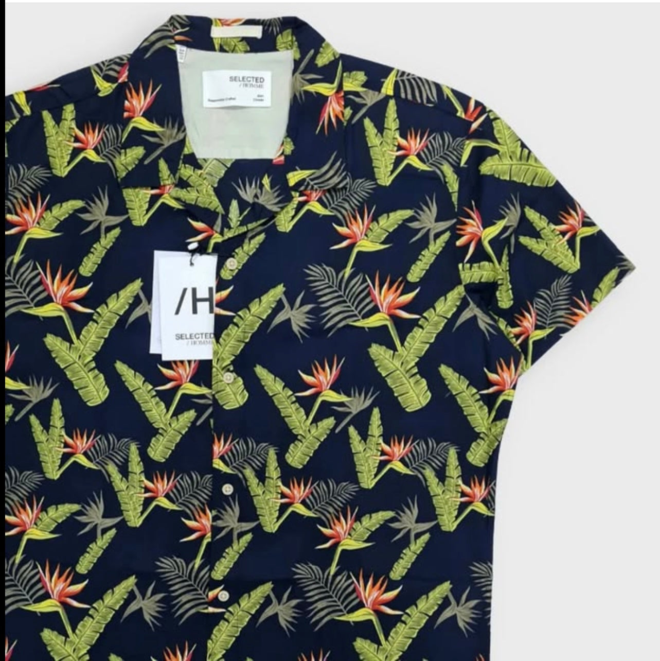 Selected Homme Slim Fit Cotton Shirt in Pattern