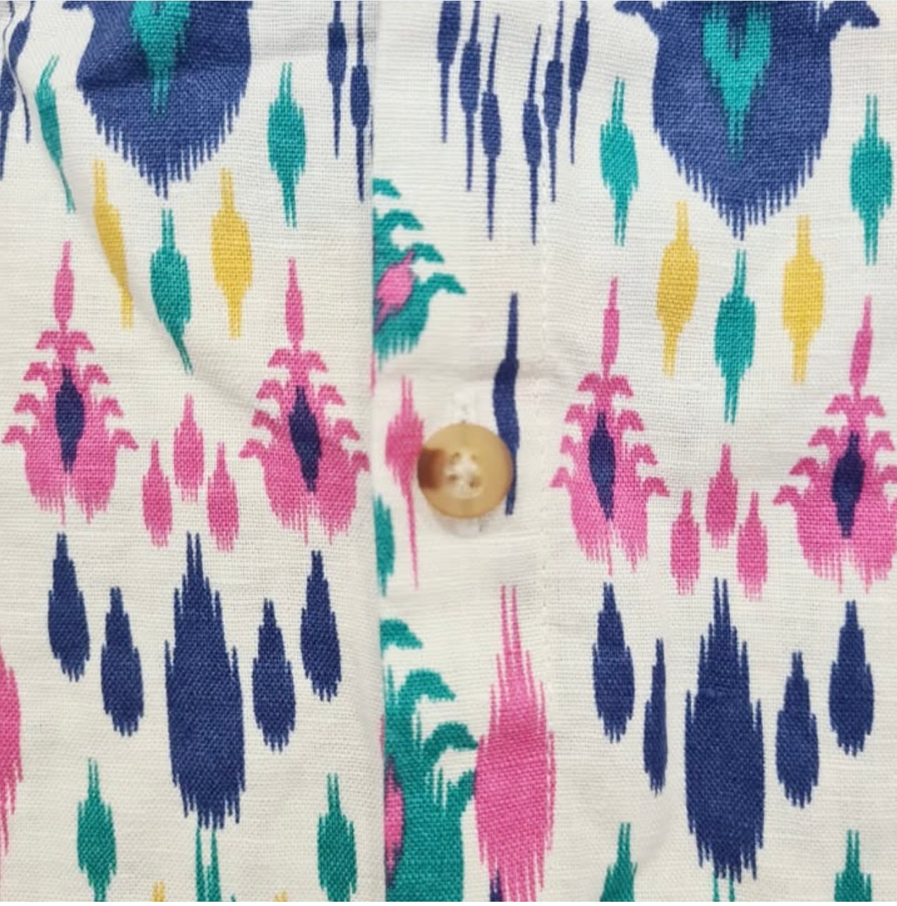Asos Regular Fit Beige Pattern Cotton Short Sleeve Shirt