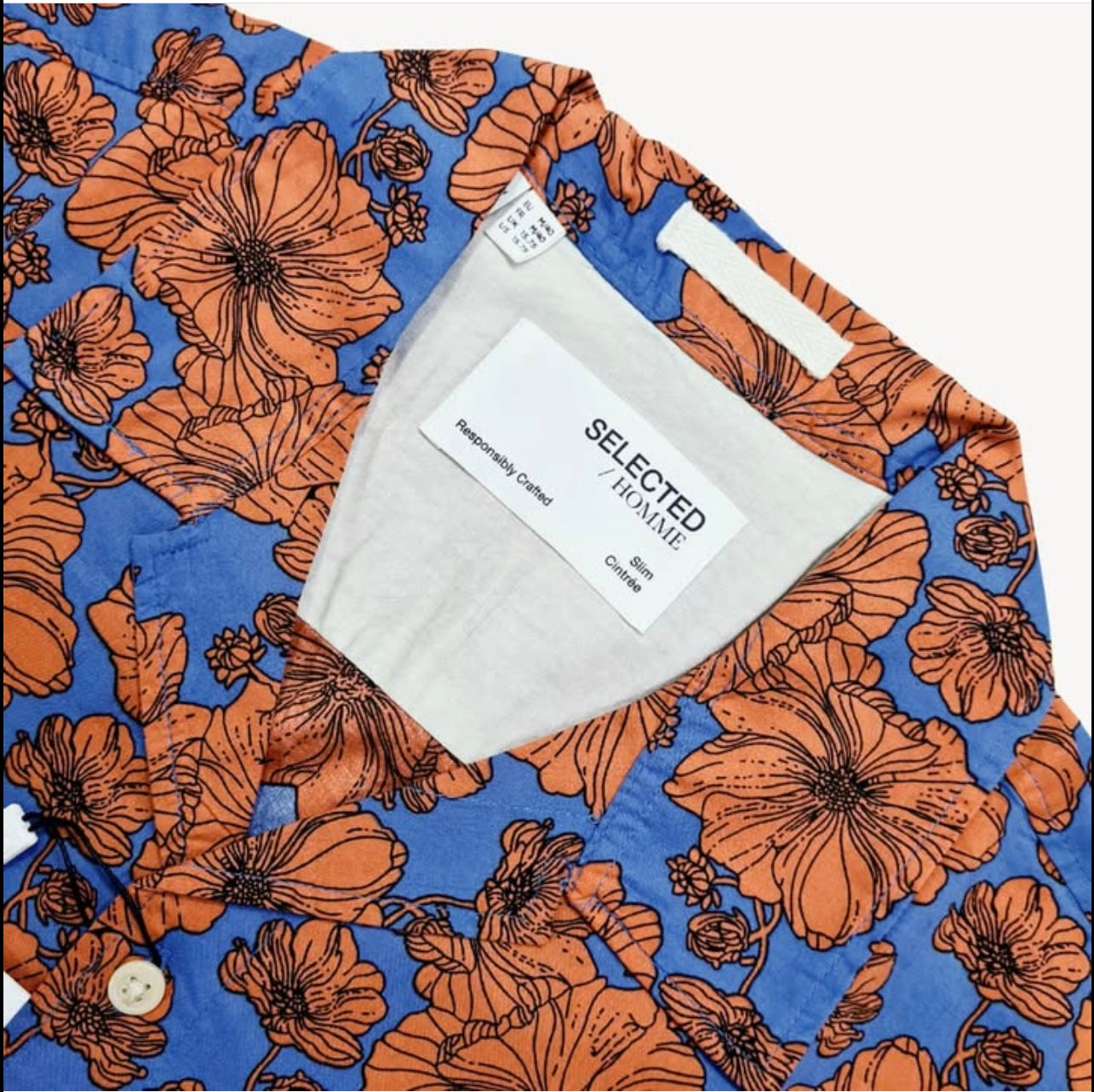 Selected Homme Slim Fit Cotton Shirt in Pattern