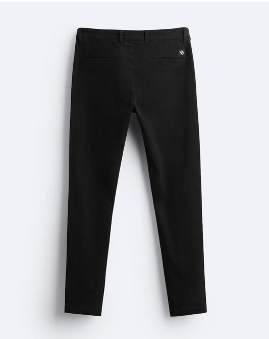 Zara Slim Fit Chinos in Black
