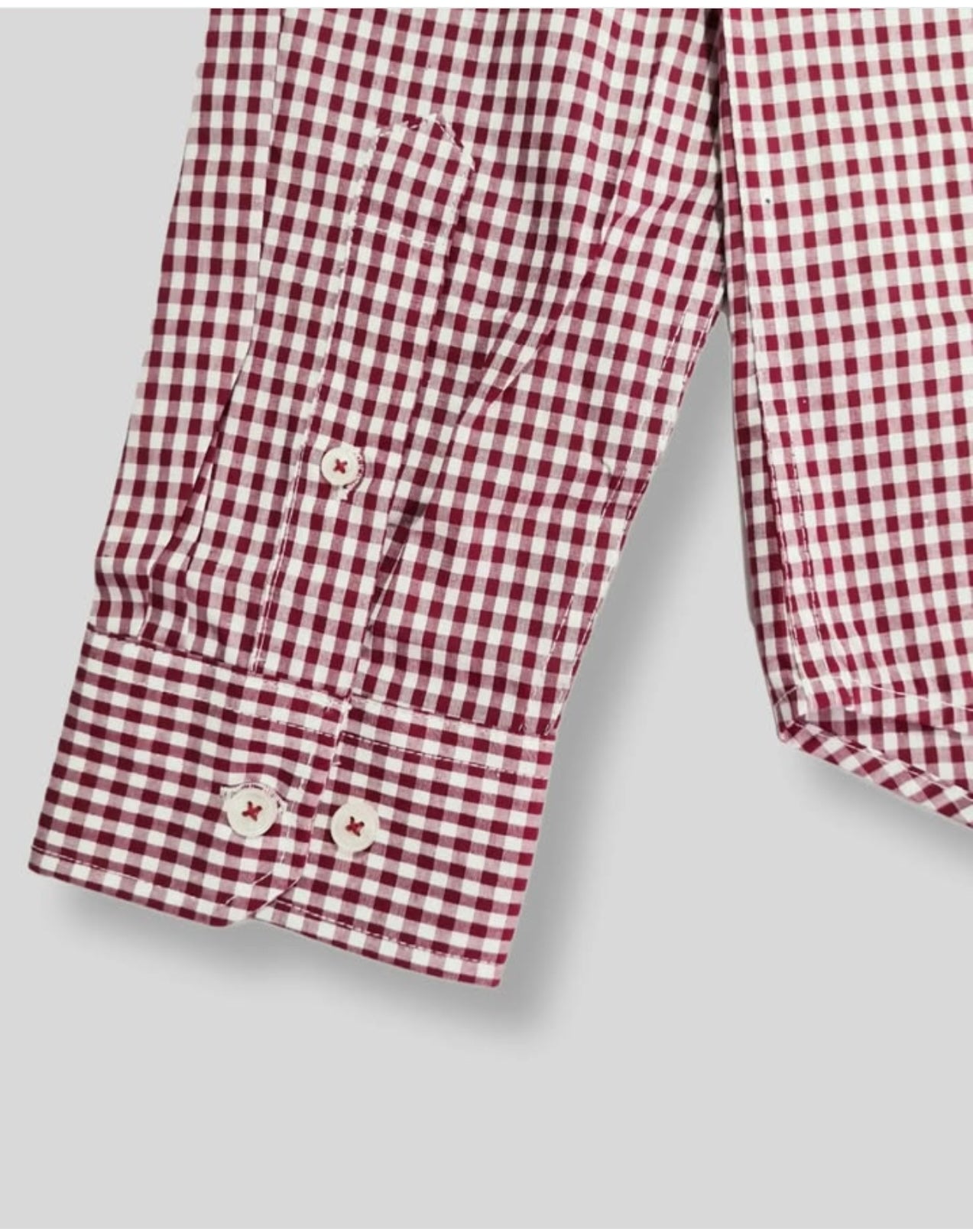 Ben Sherman Regular Fit Red Check Cottom Button Cuff Shirt