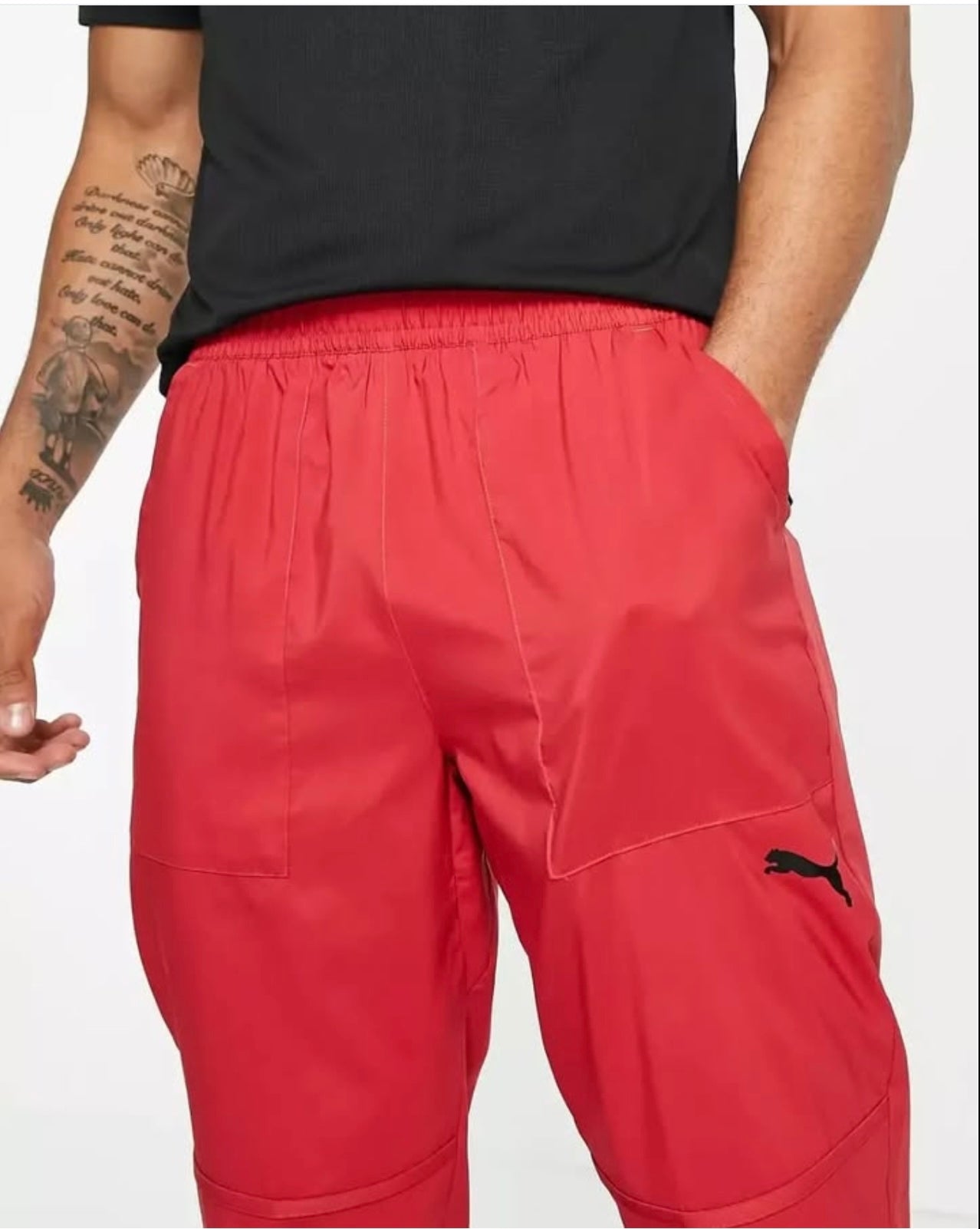 Puma Train Tech Woven Joggers in Red
