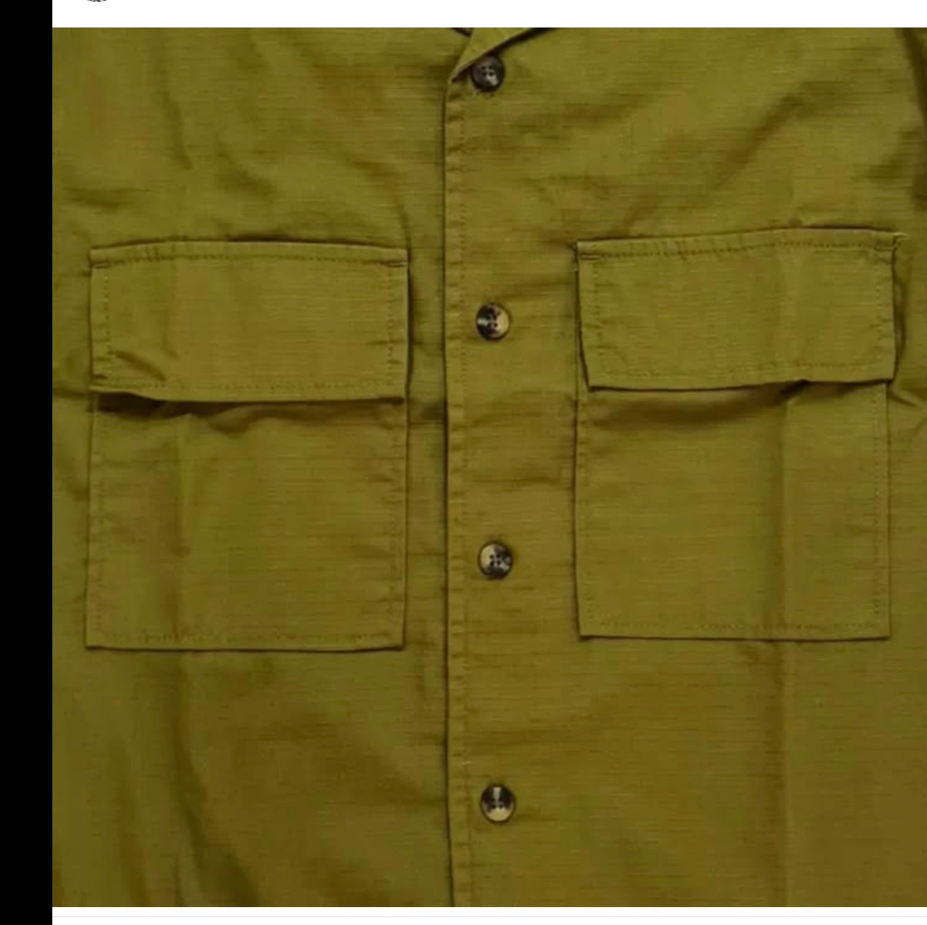 Urban Thread Regular Fit Army Green Cotton Short Sleeve Shirt in Revere Collar