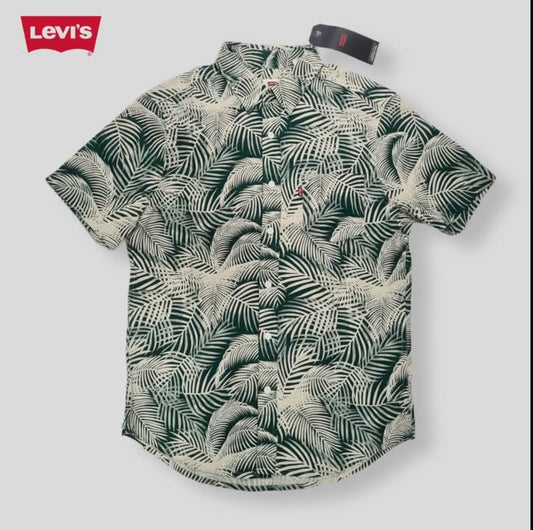 Levi’s Regular Fit Green Pattern Short Sleeve Shirt