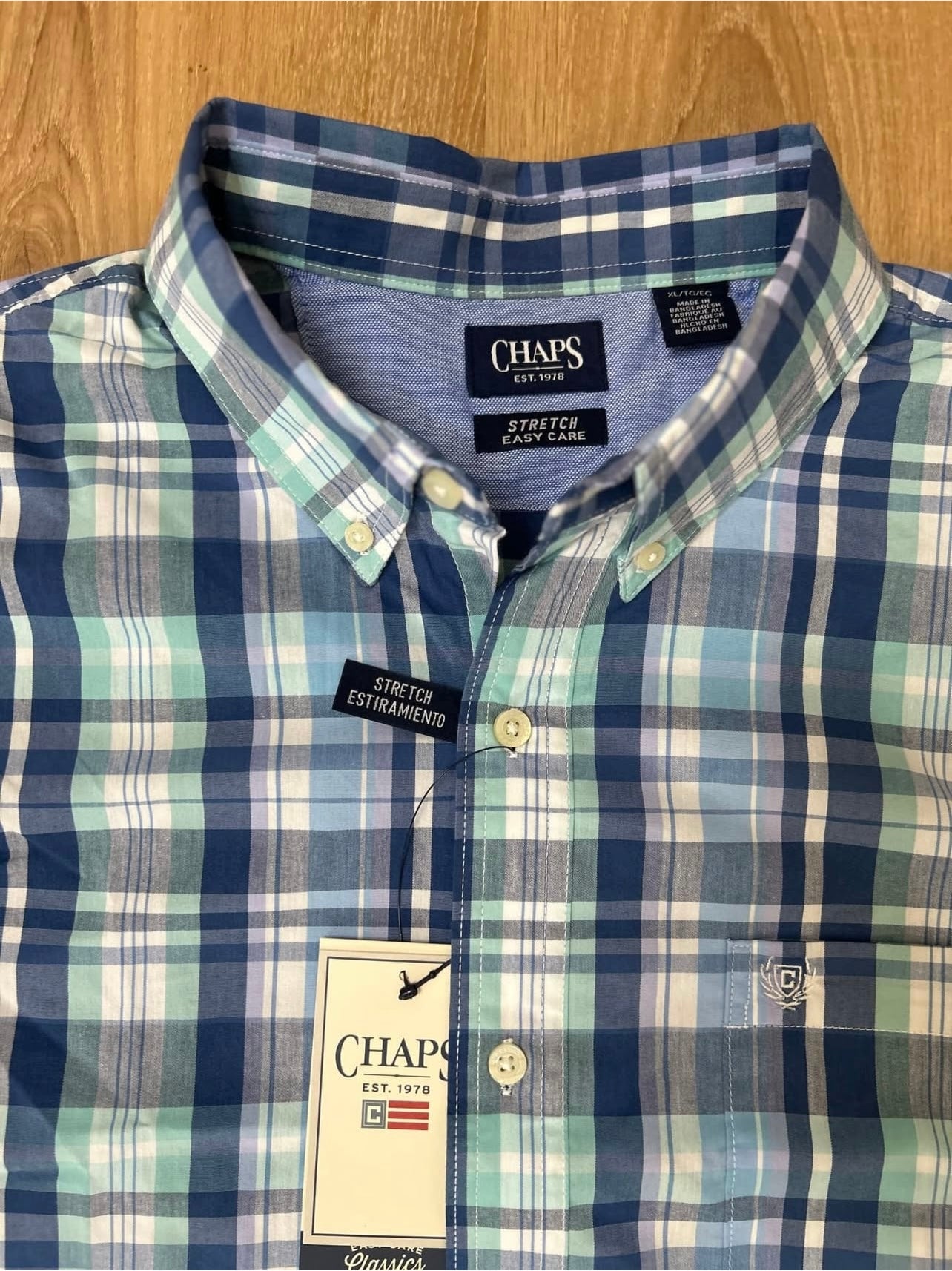 Chaps Blue Plaid Shirt