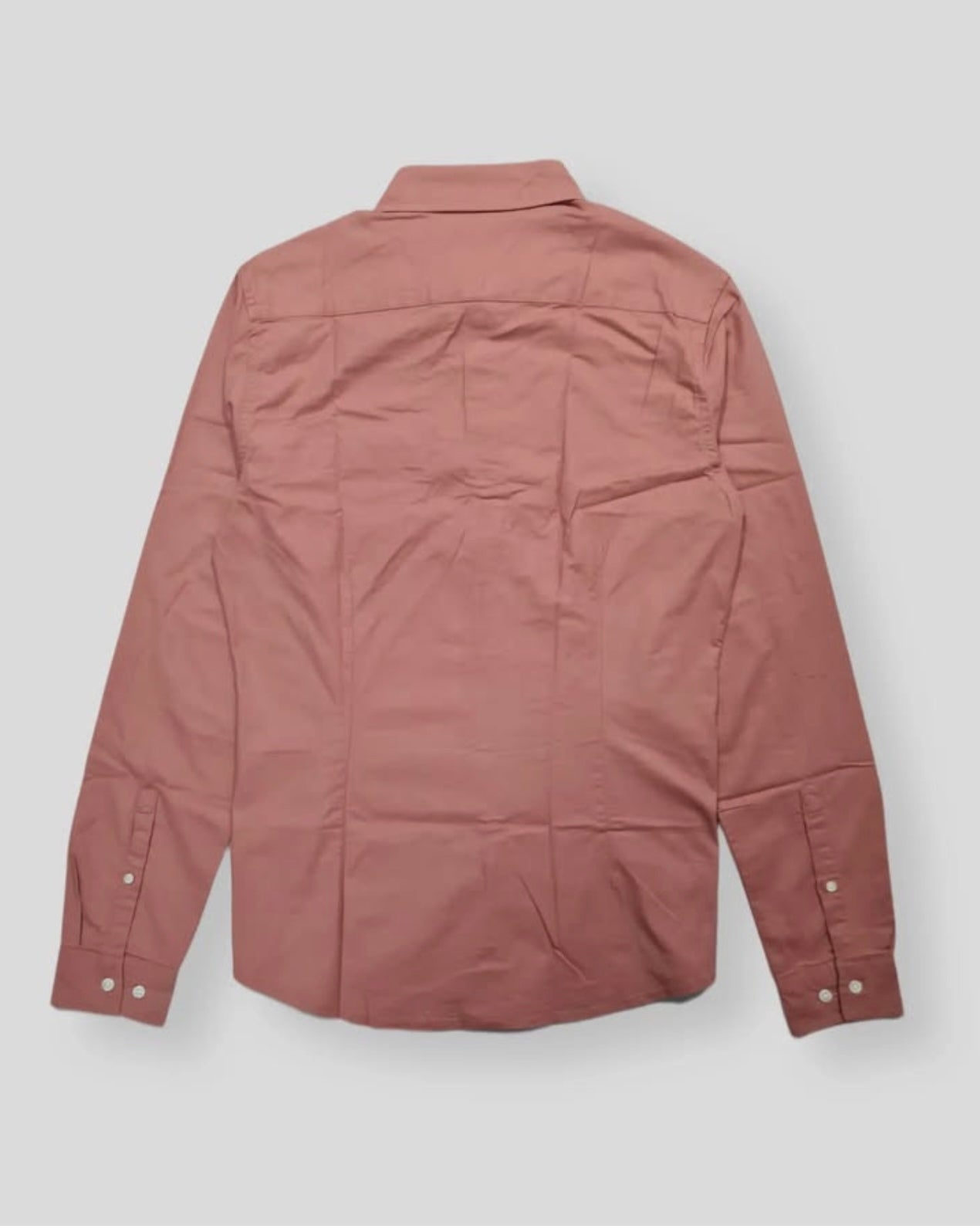Asos Slim Fit Burnt Orange Oxford Cotton Button Cuff Shirt