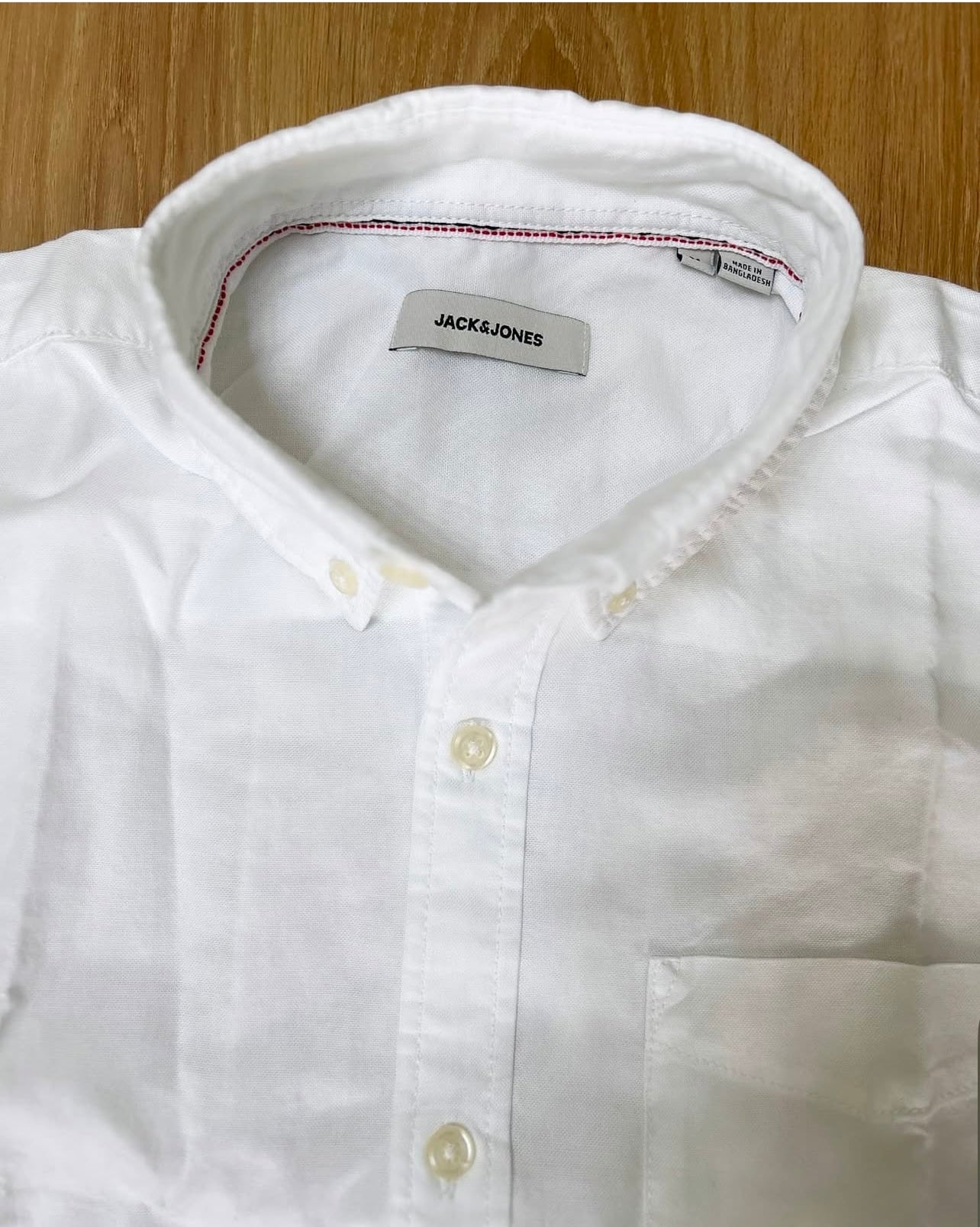 J & J Oxford Cotton Shirt in White