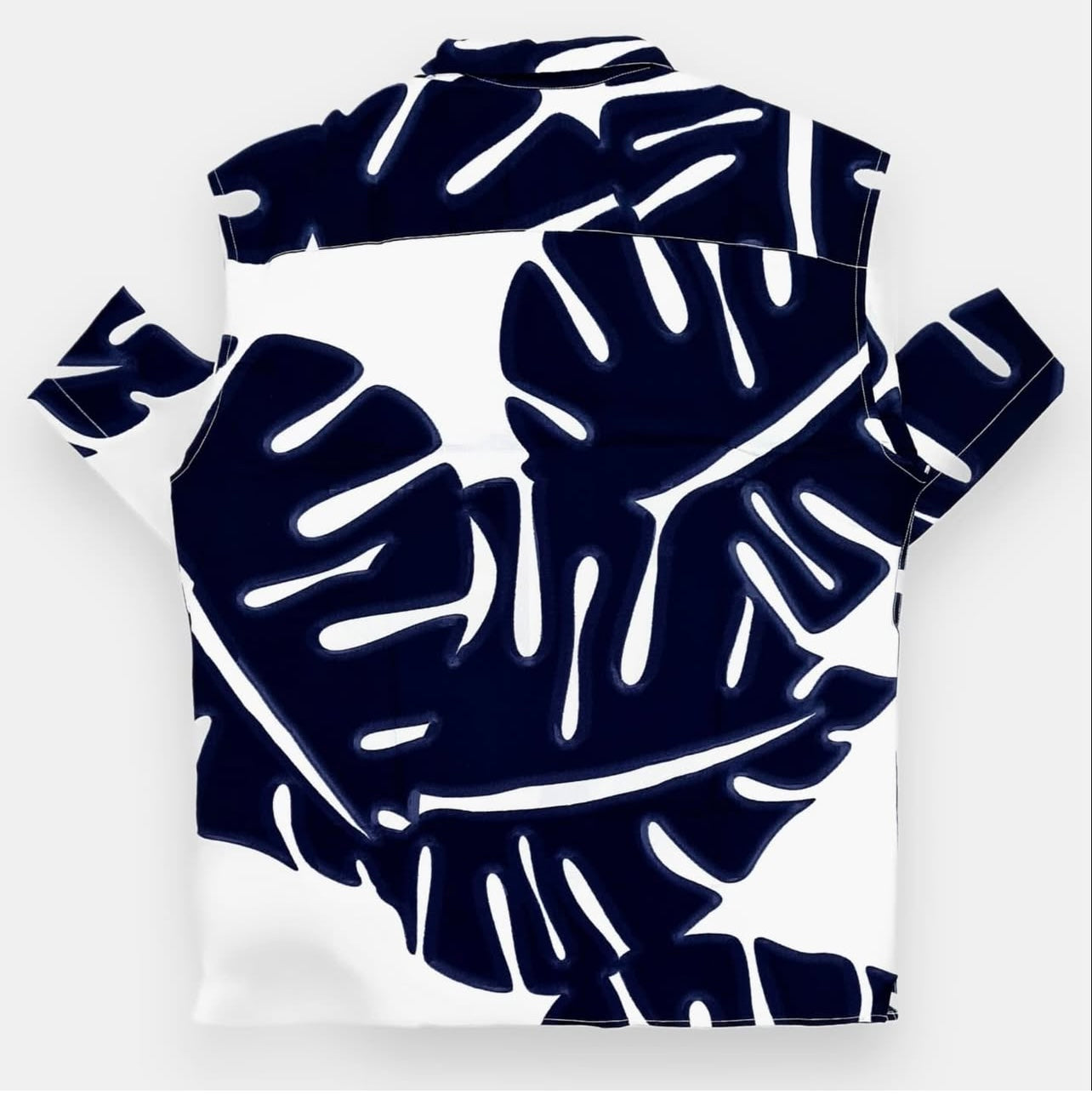 J & J Regular Fit Shirt in Navy Pattern