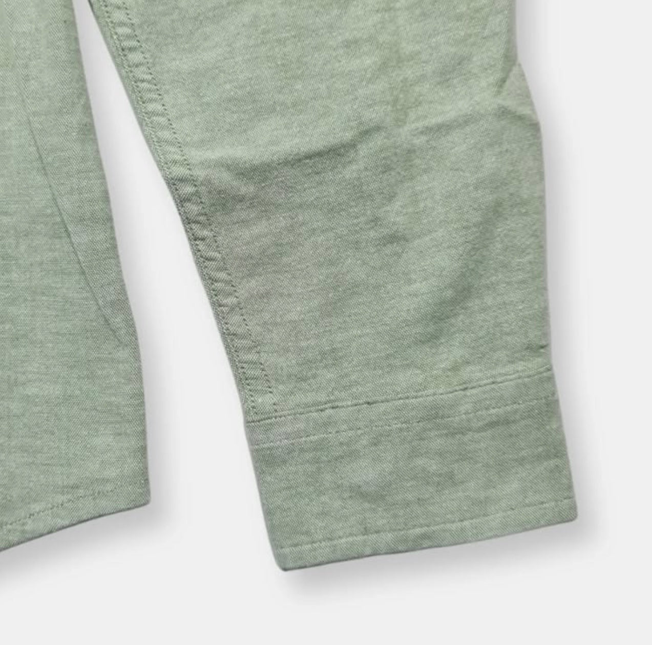 Asos Slim Fit Olive Green Cotton Button Cuff Shirt
