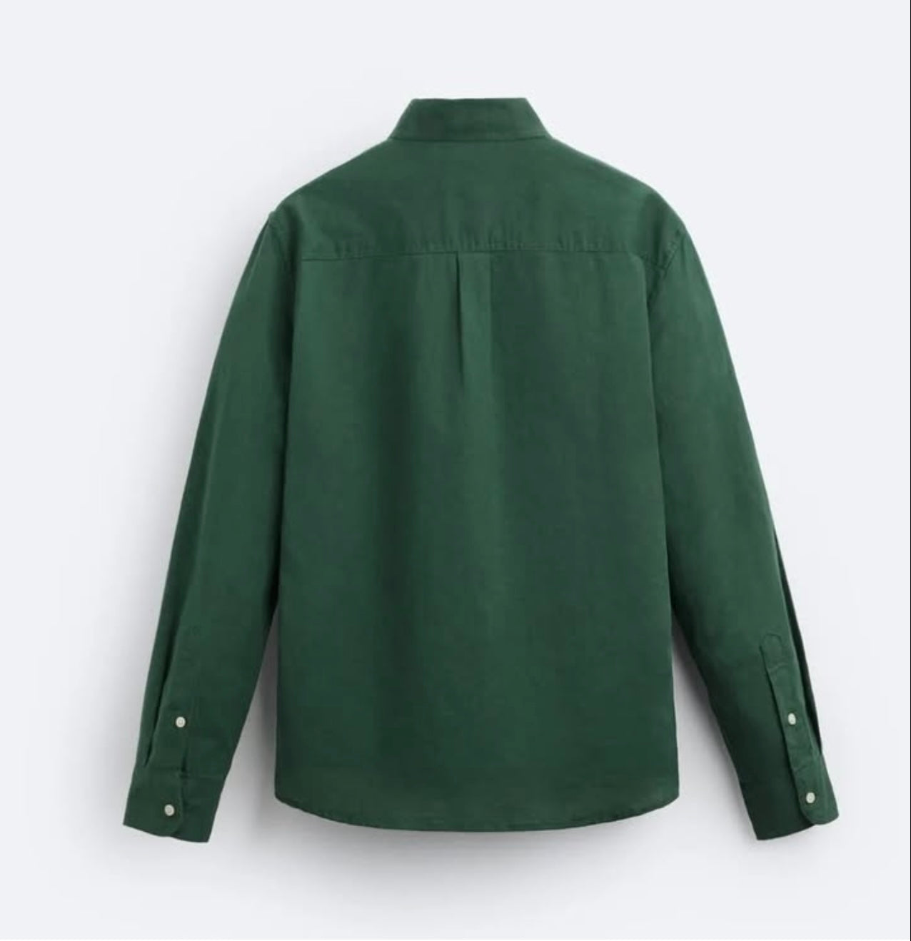 Zara Cotton/ Linen Blend Shirt in Green