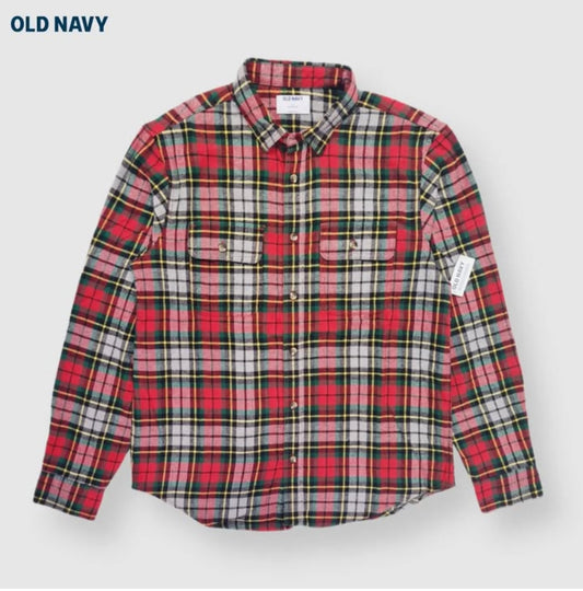 Old Navy Regular Fit Red Plaid