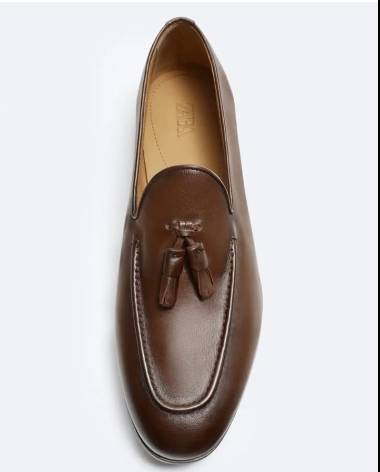 Zara Leather Loafers in Brown