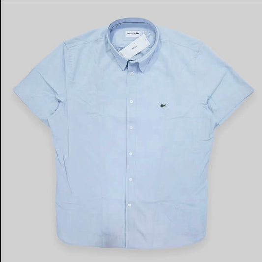 Lacoste Regular Fit Blue Cotton Shirt