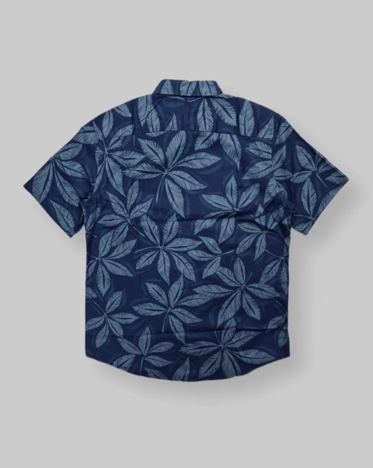Old Navy Slim Fit Blue Pattern Cotton Short Sleeve Shirt