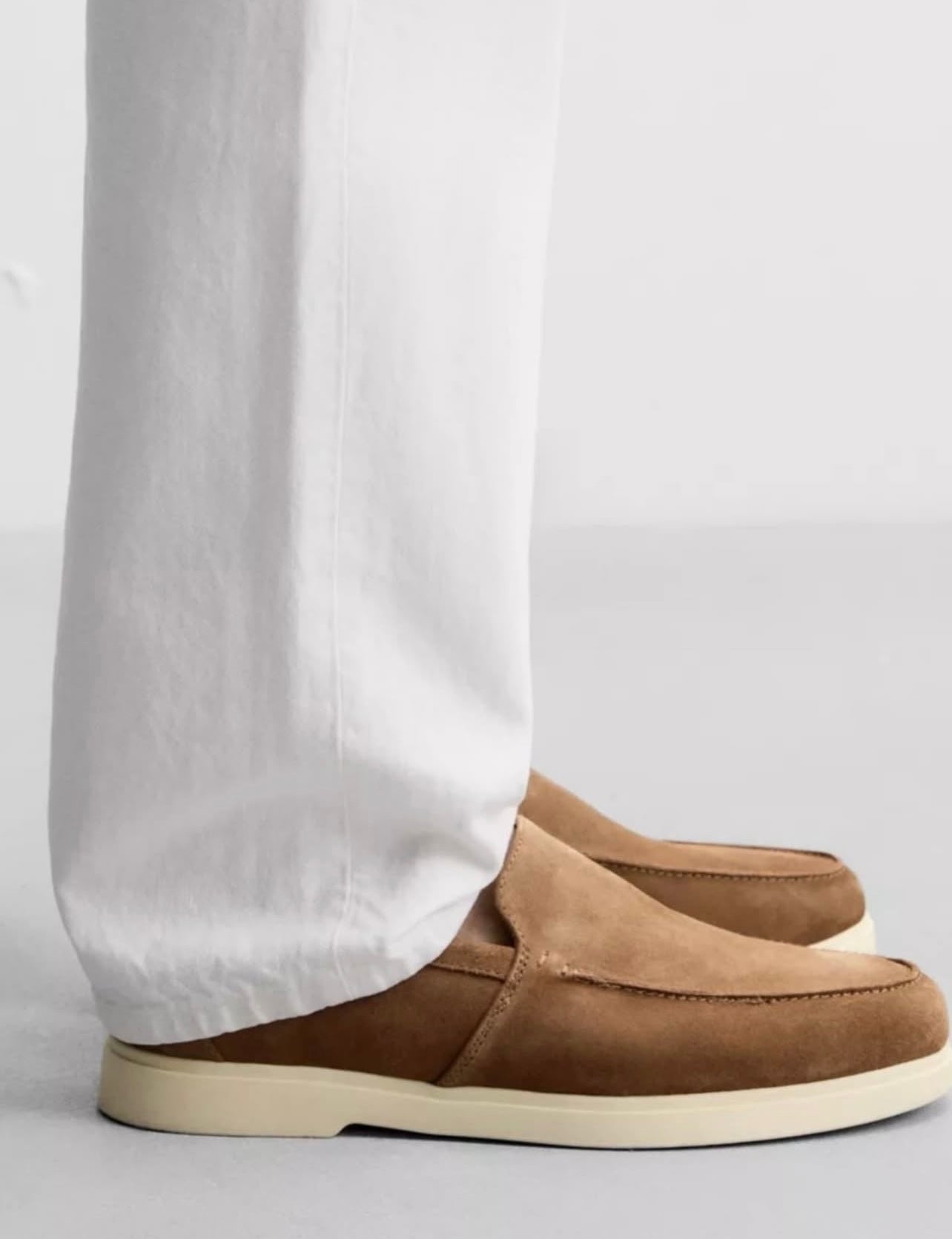 Zara Leather Loafers in Brown